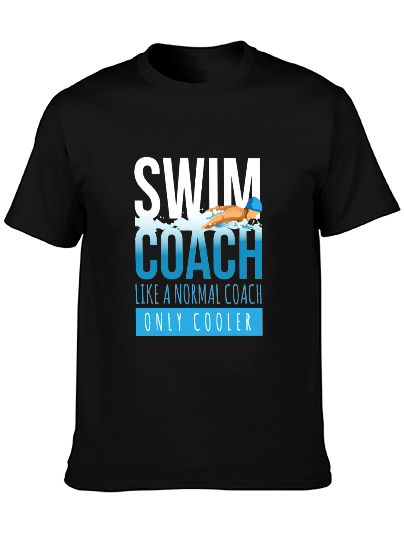 Swim Coach Graphic T-Shirt - Cool Coaching Apparel - 3
