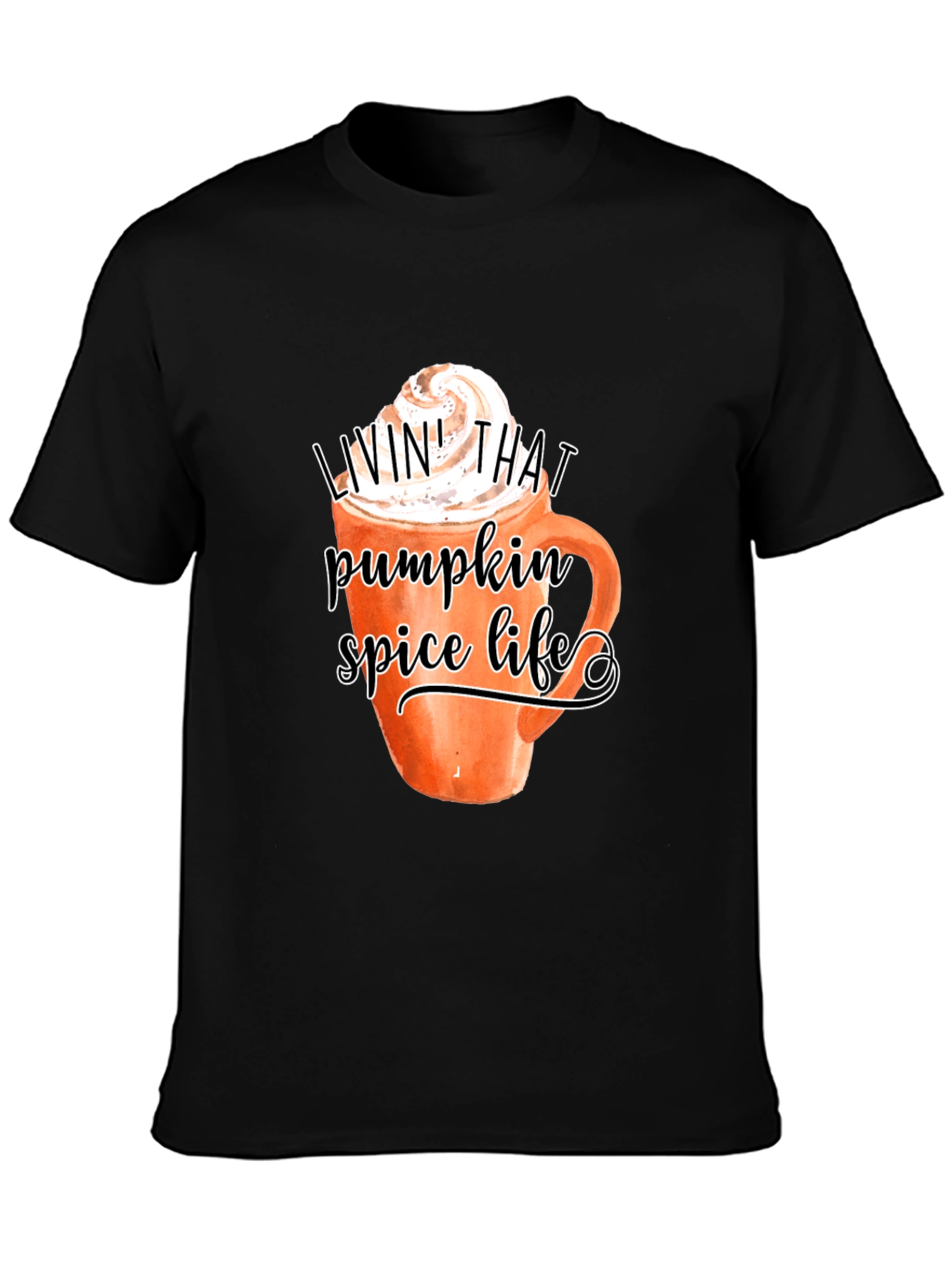 Black Pumpkin Spice Life T-Shirt view 3