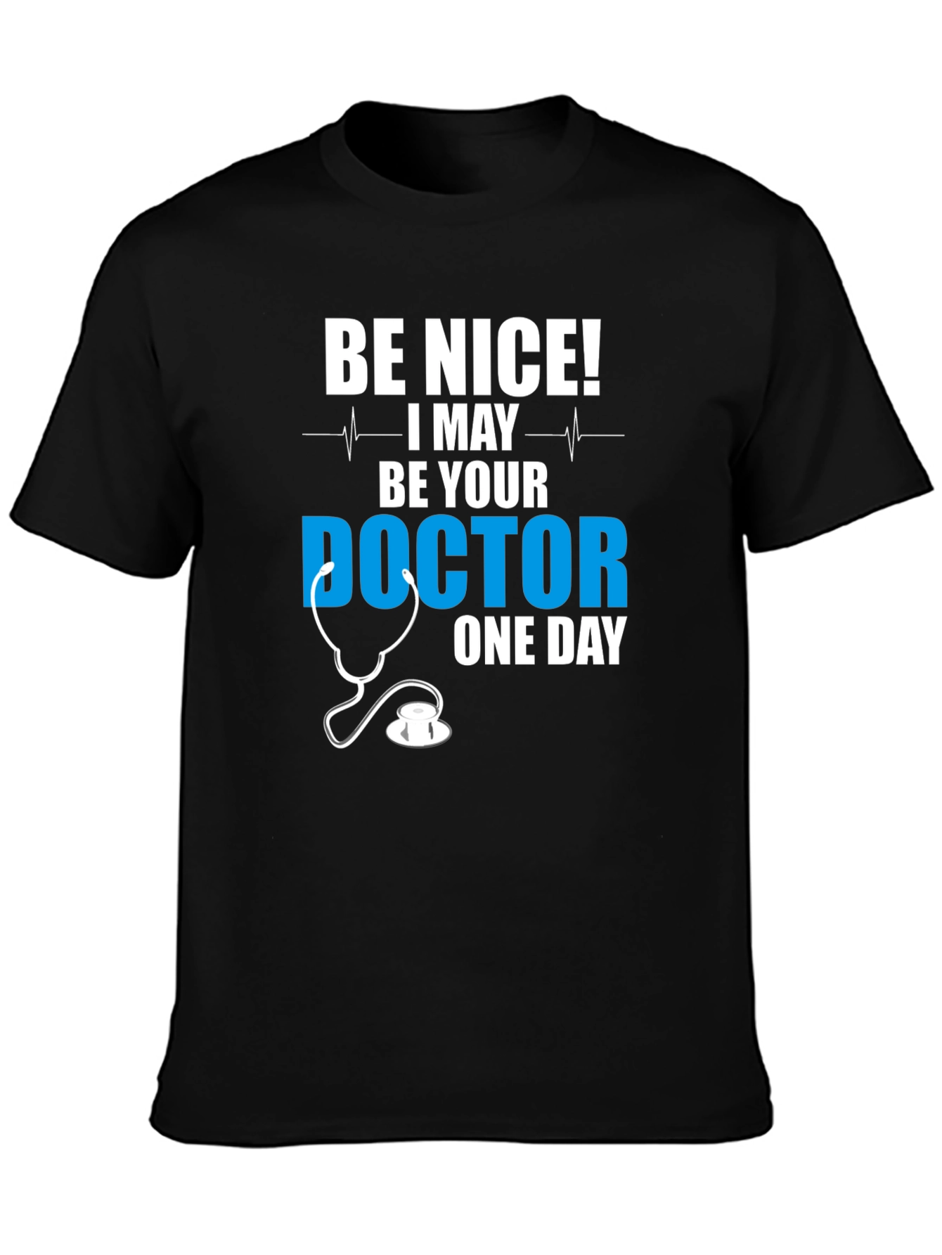 Black Be Nice Doctor T-Shirt view 3