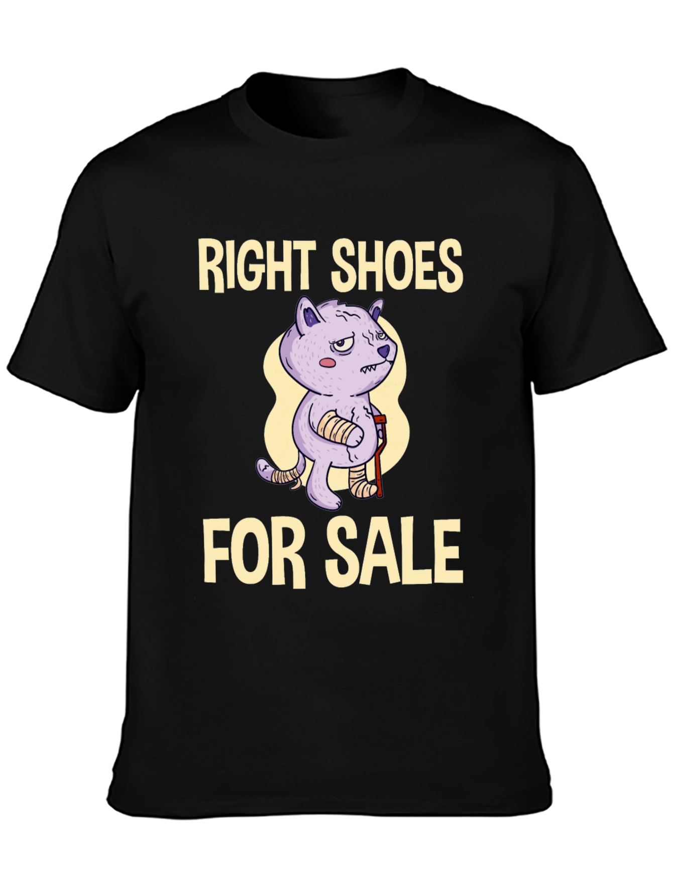 Black Right Shoes For Sale Funny T-Shirt view 3
