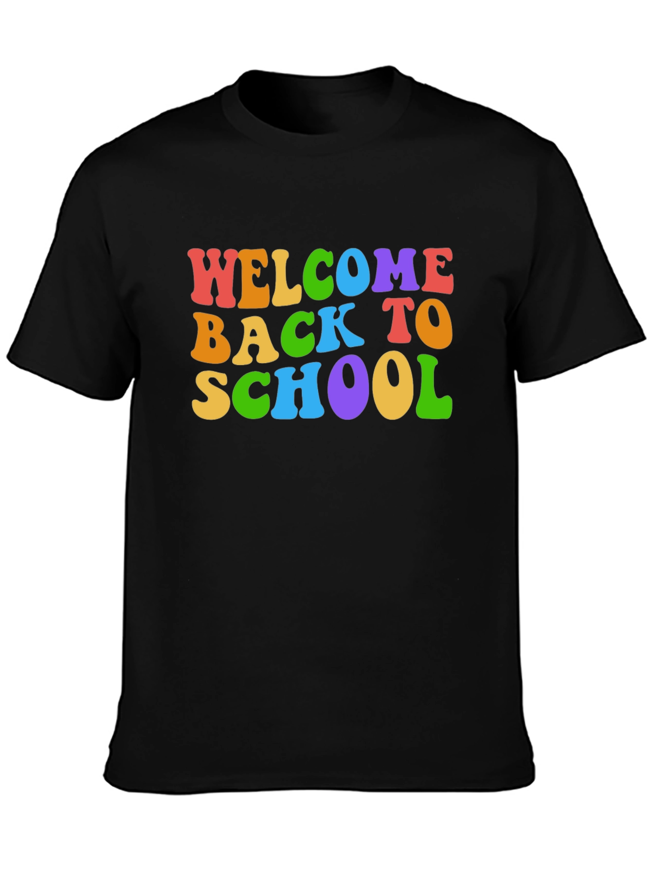 Black Welcome Back to School Retro T-Shirt view 3