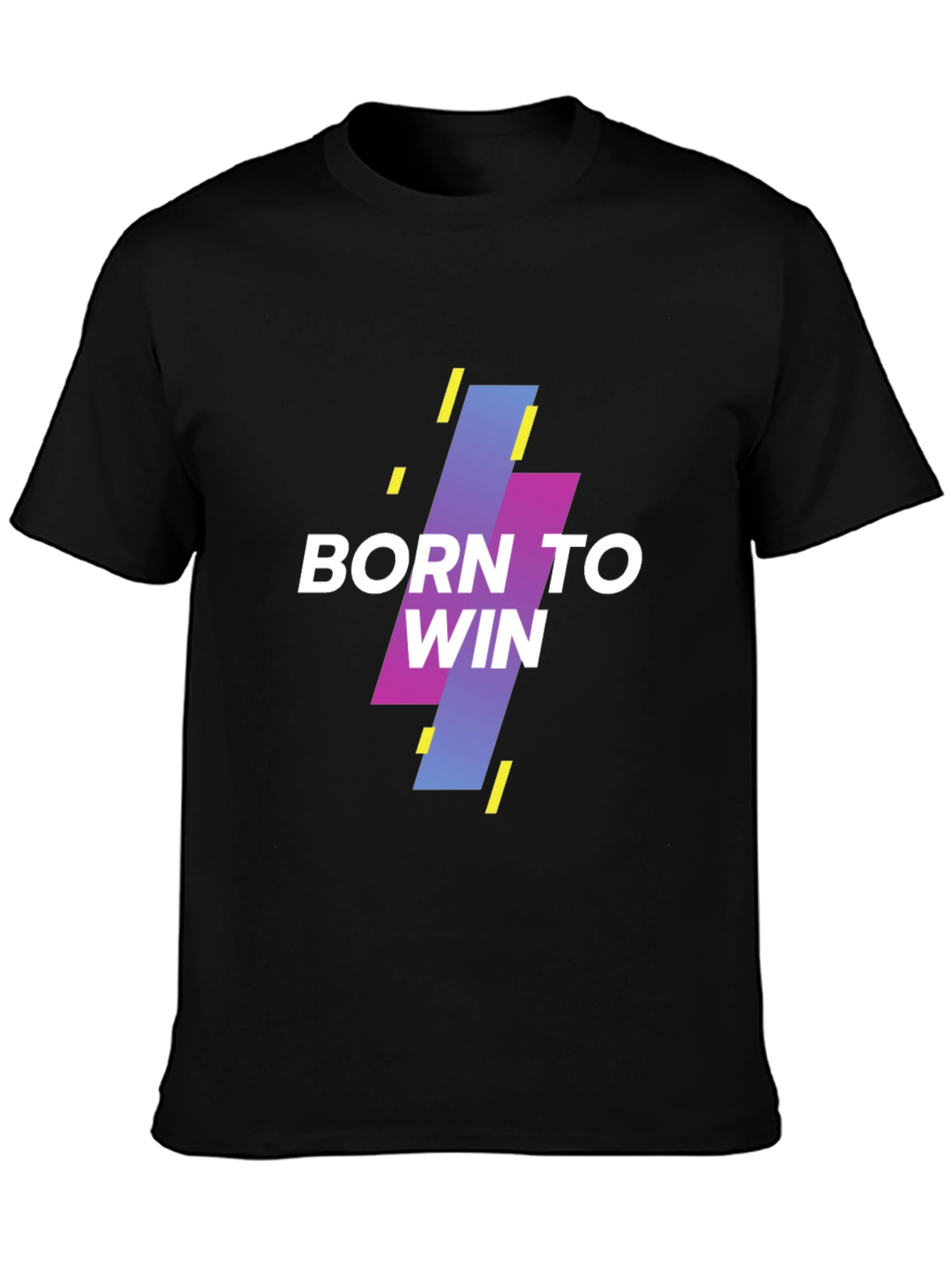 Black Born to Win Graphic Tee - Stylish Black T-Shirt view 3