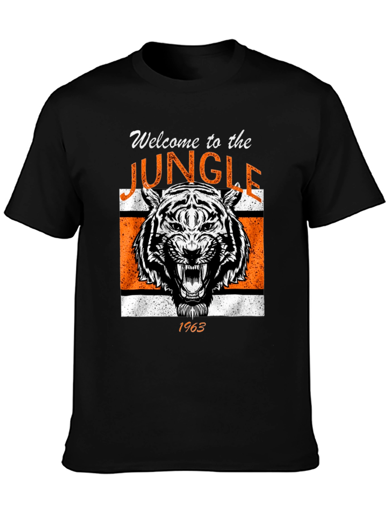 Black Welcome to the Jungle 1963 Tiger Graphic Tee view 3