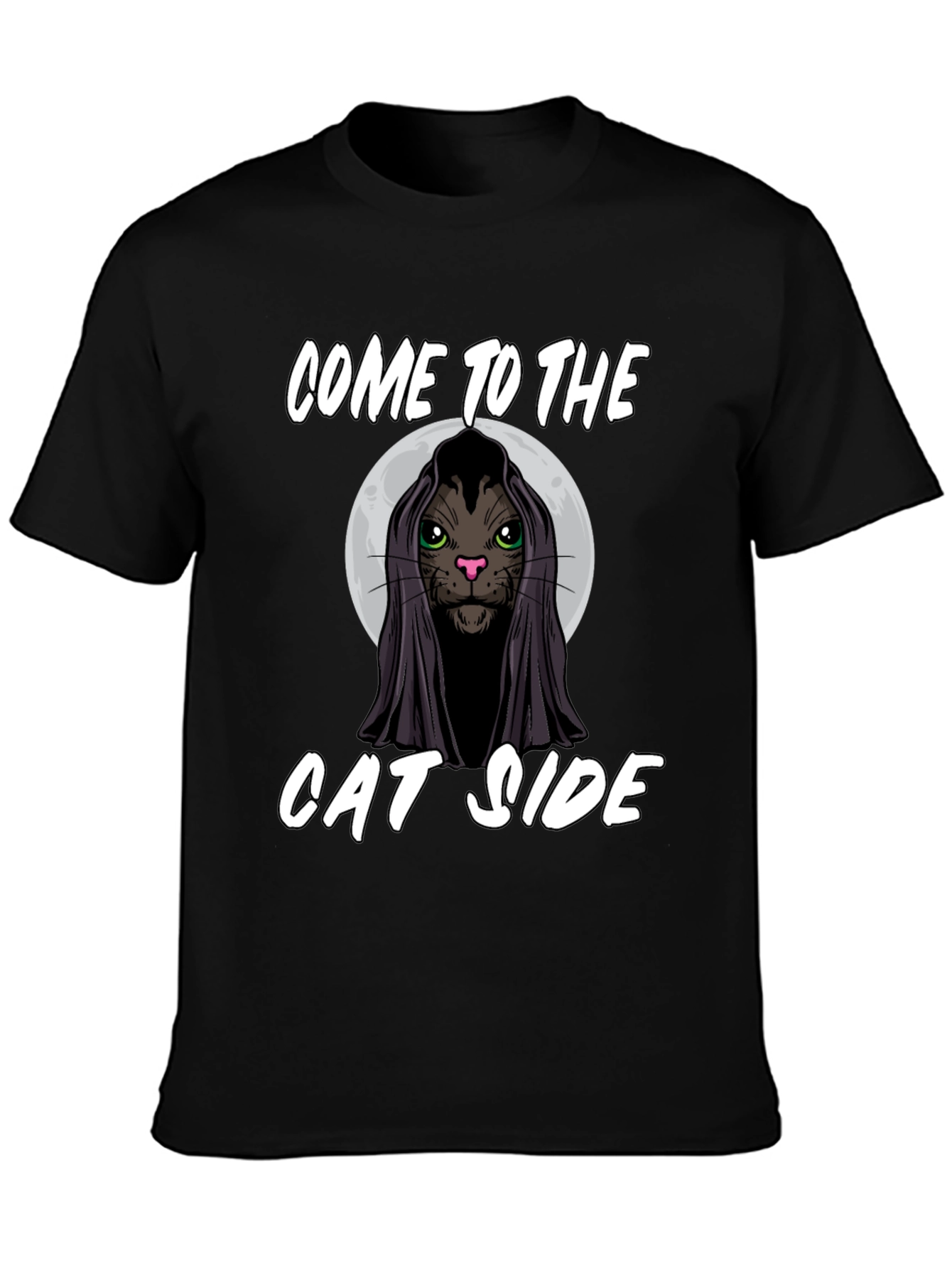 Black Come to the Cat Side Black T-Shirt view 3