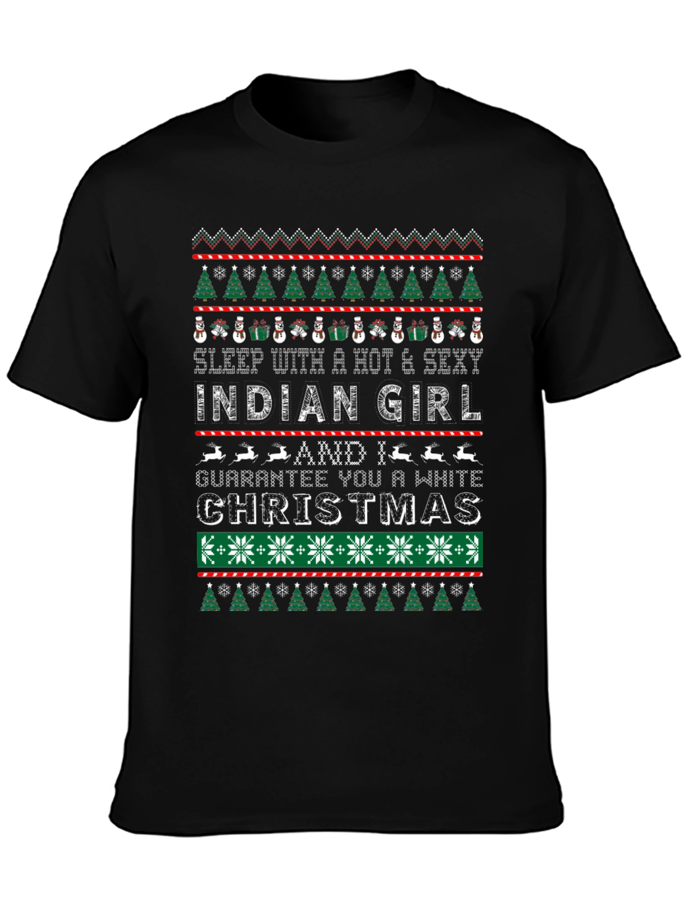 Hot & Sexy Indian Girl Ugly Christmas Sweater T-Shirt - 3