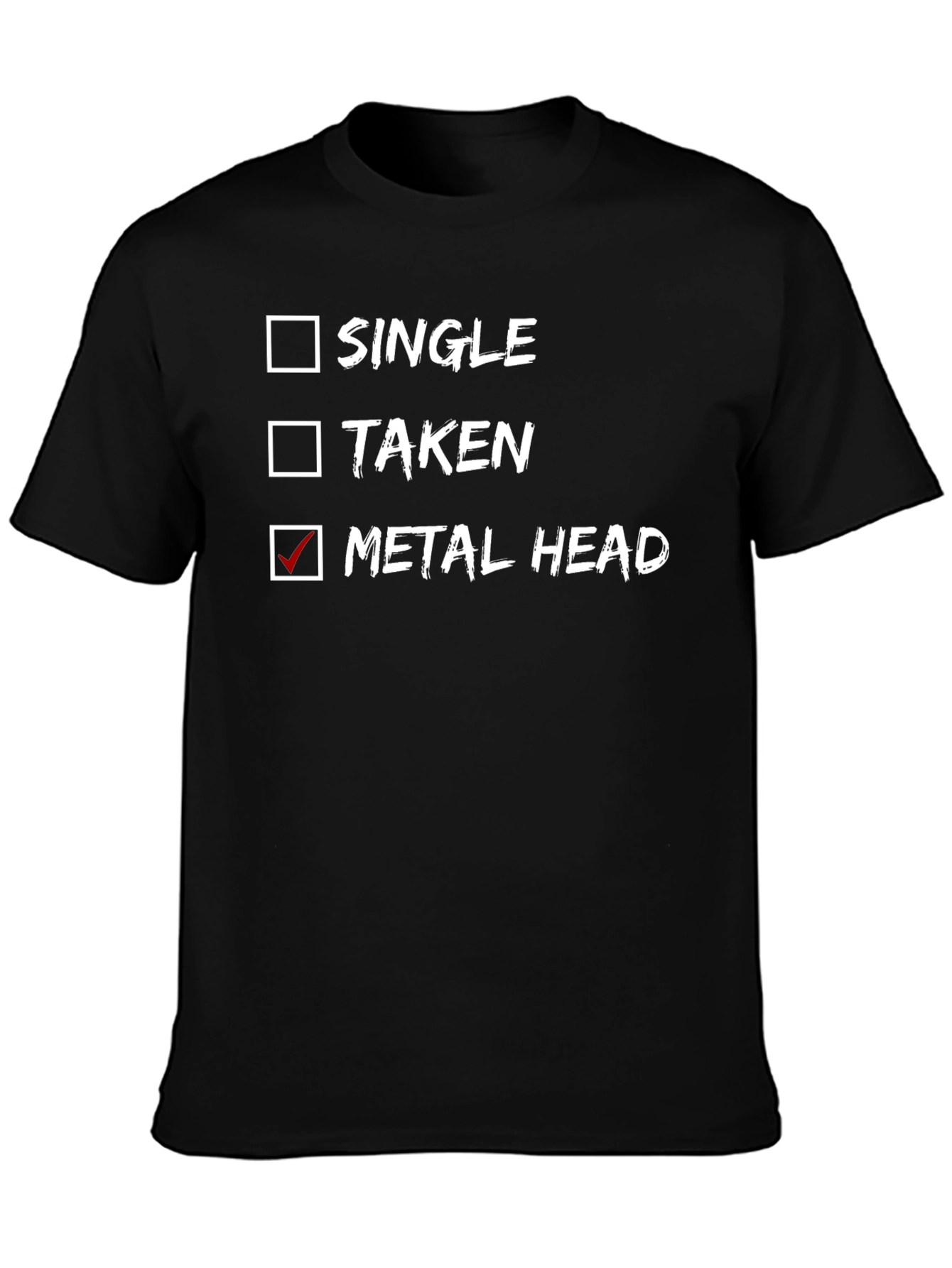 Black Metal Head T-Shirt - Novelty Music Tee view 3
