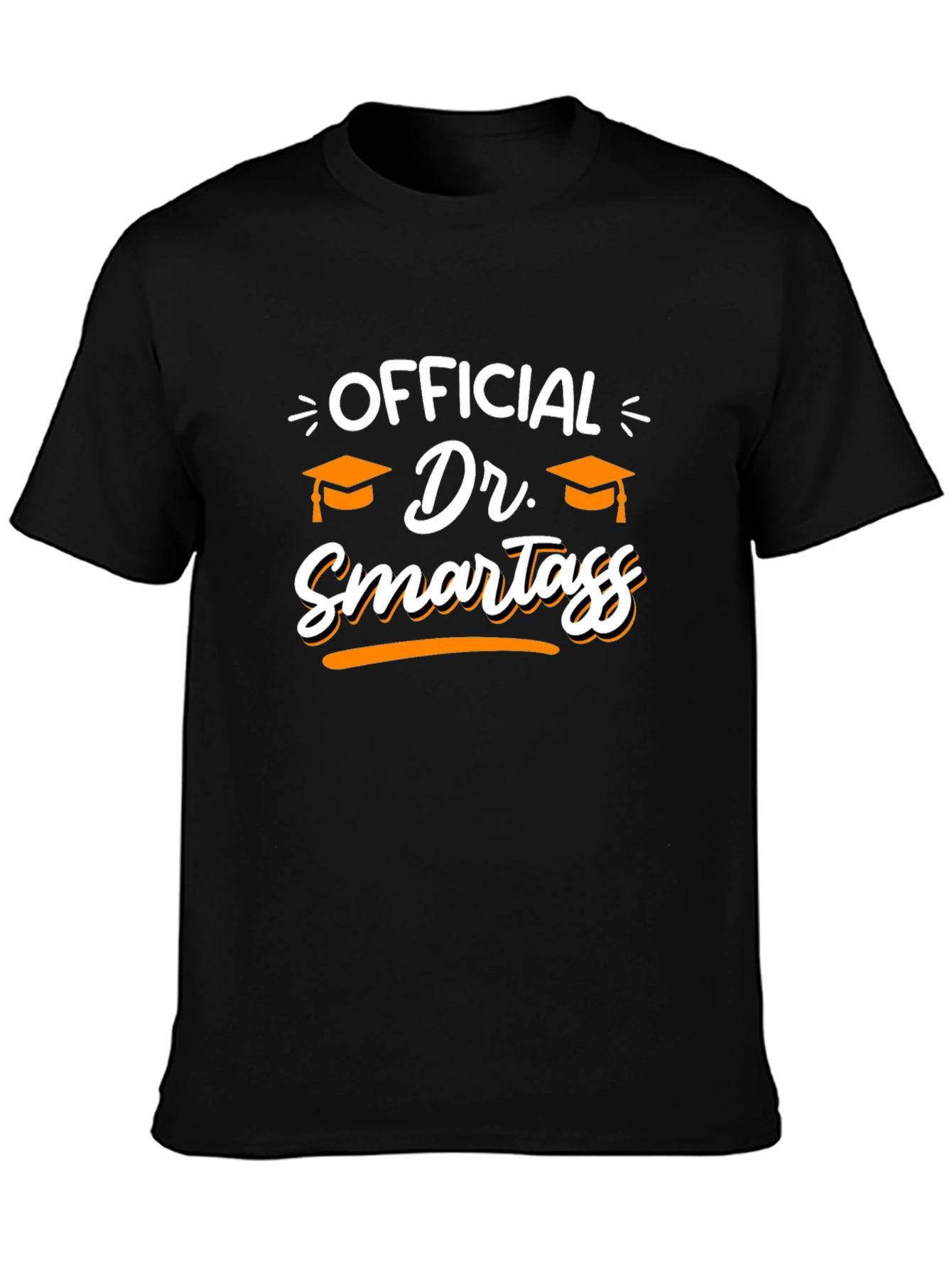 Black Dr. Smartass Graduation T-Shirt - Funny College Tee view 3