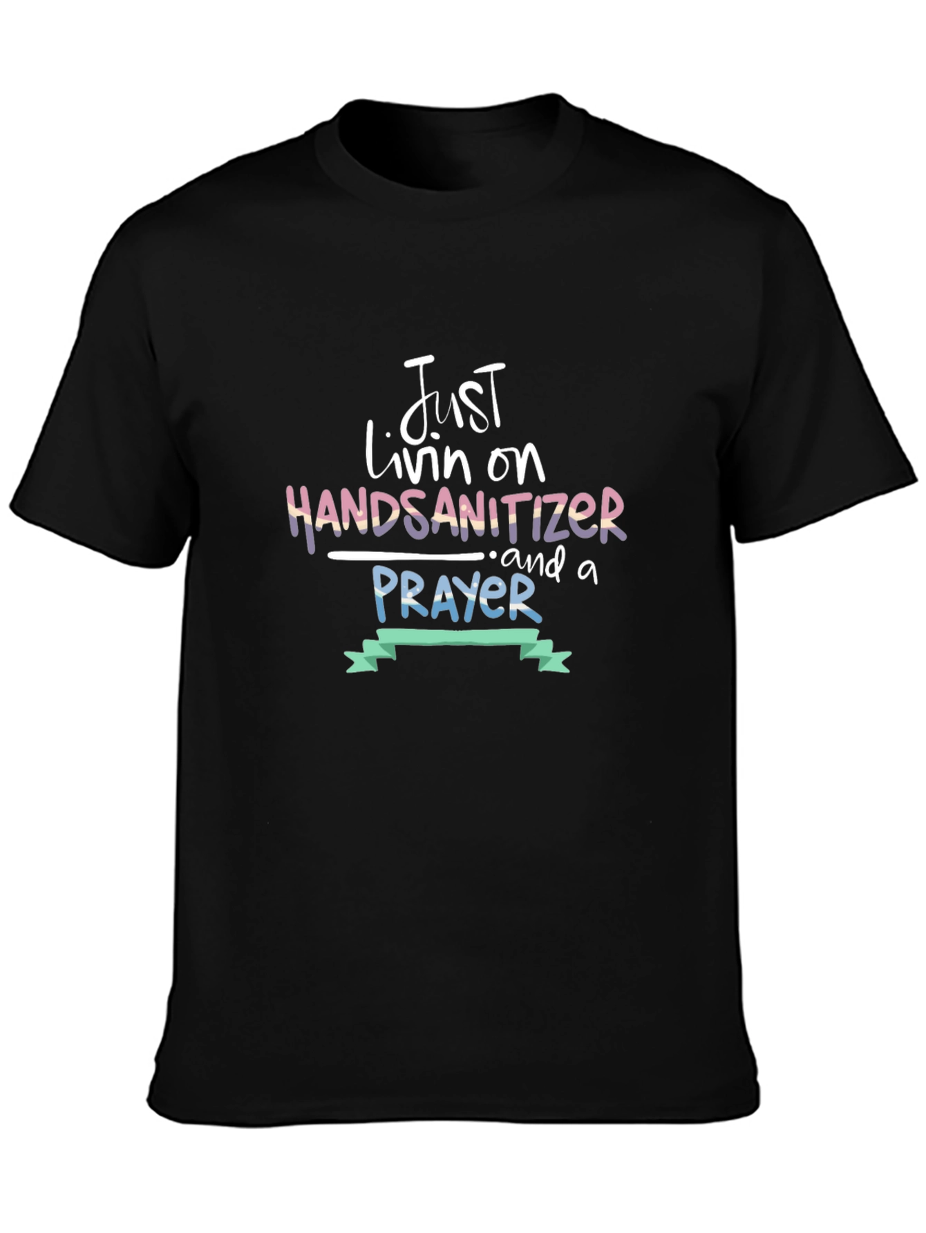 Black Just Livin' on Hand Sanitizer Tee view 3