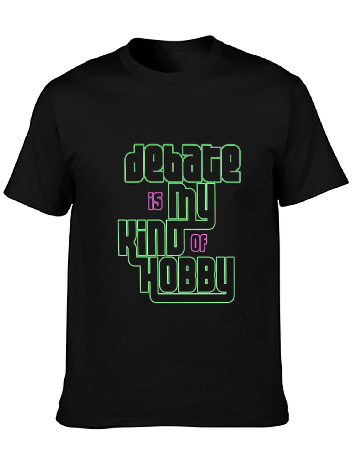 Black Debate Hobby Graphic Tee - Bold Style view 3