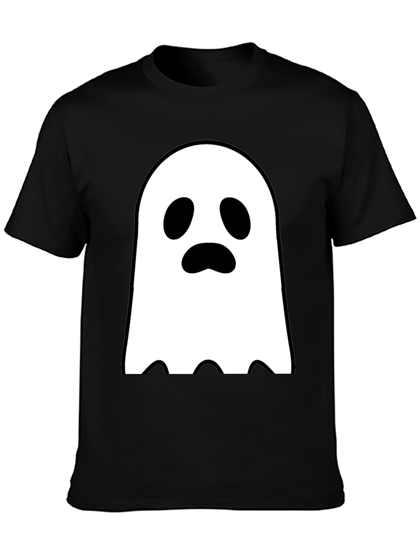 Black Ghost Graphic Tee - Spooky Season Style view 3