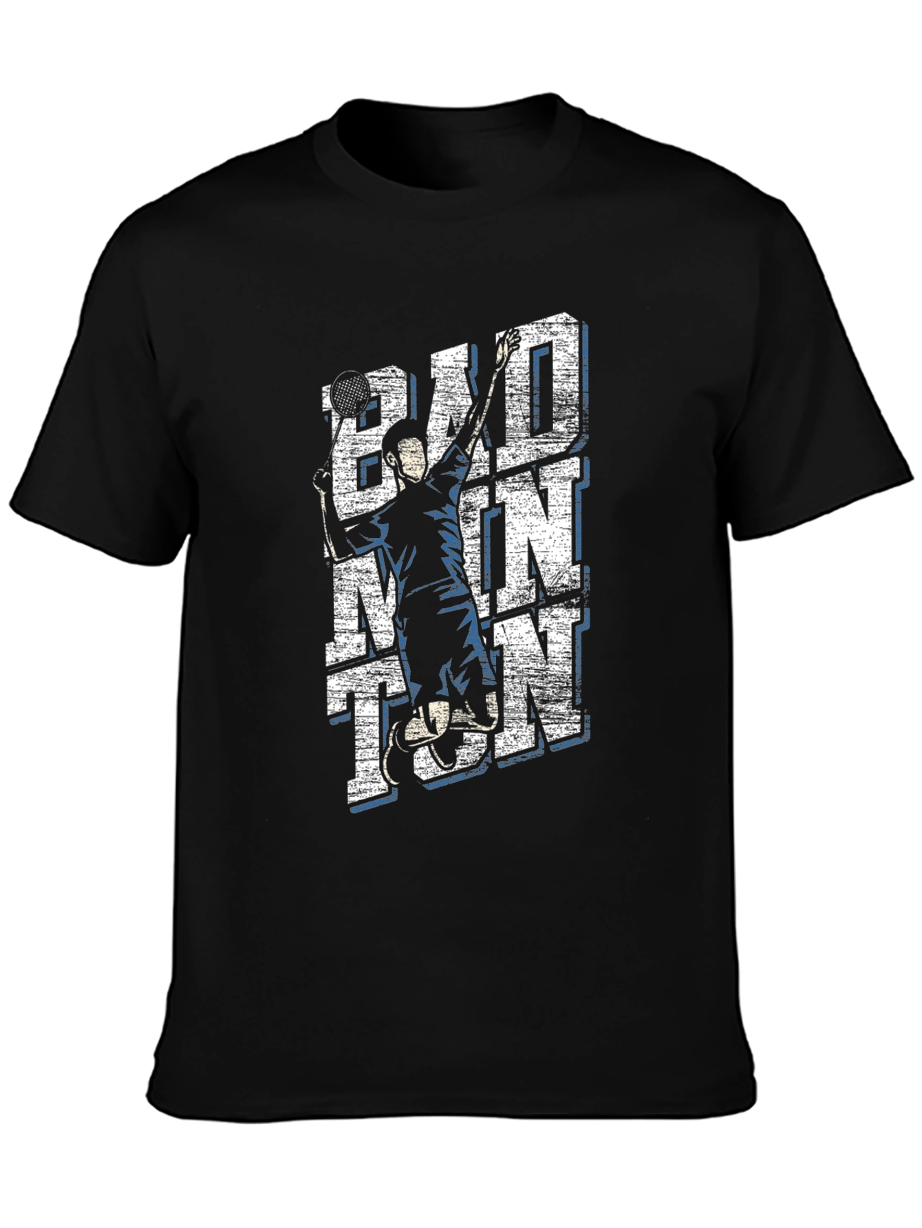 Badminton Graphic Tee - Black Cotton T-Shirt for Sports Lovers - 3