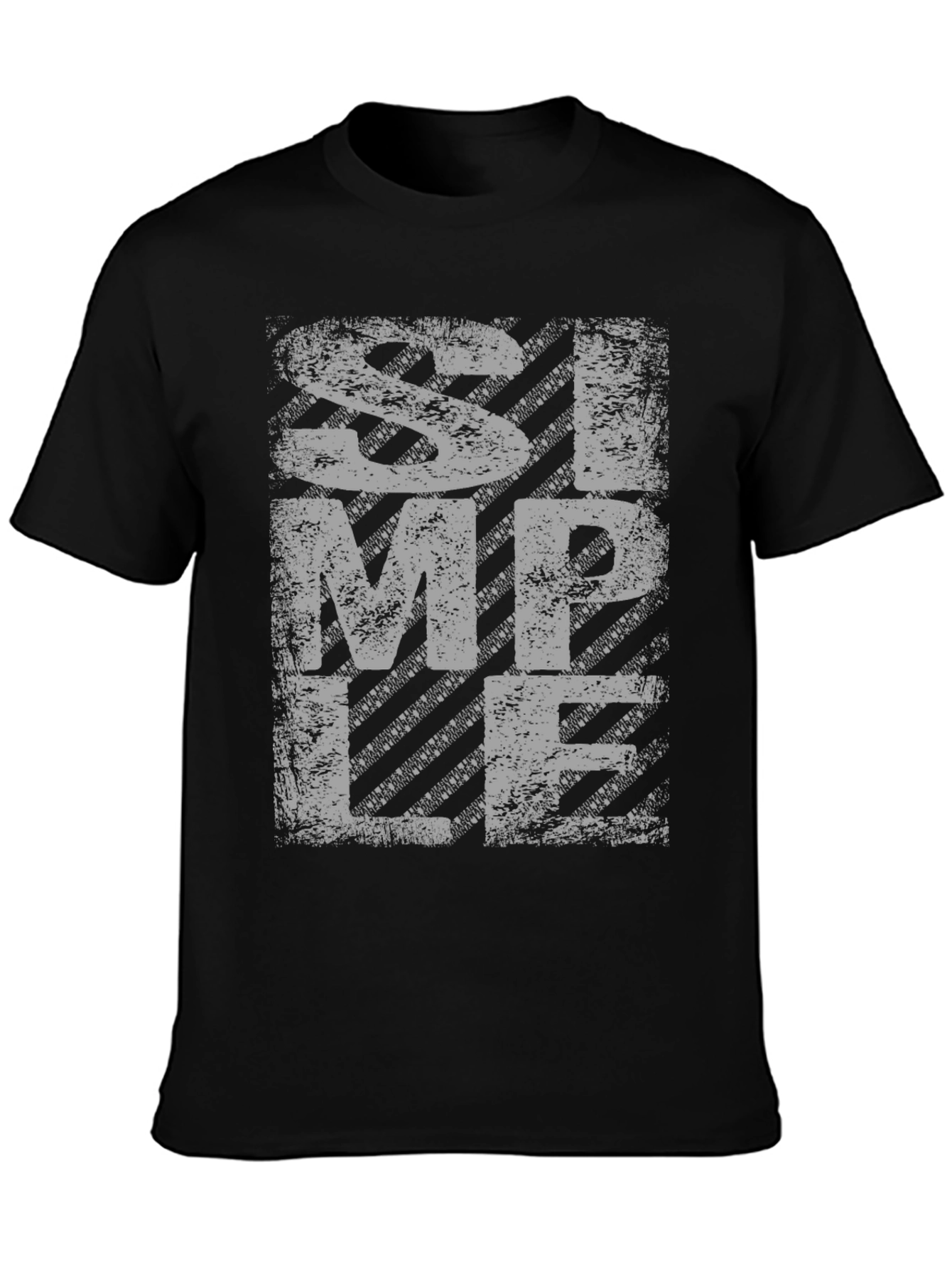 Simple Graphic T-Shirt - Men's Black Tee - 3
