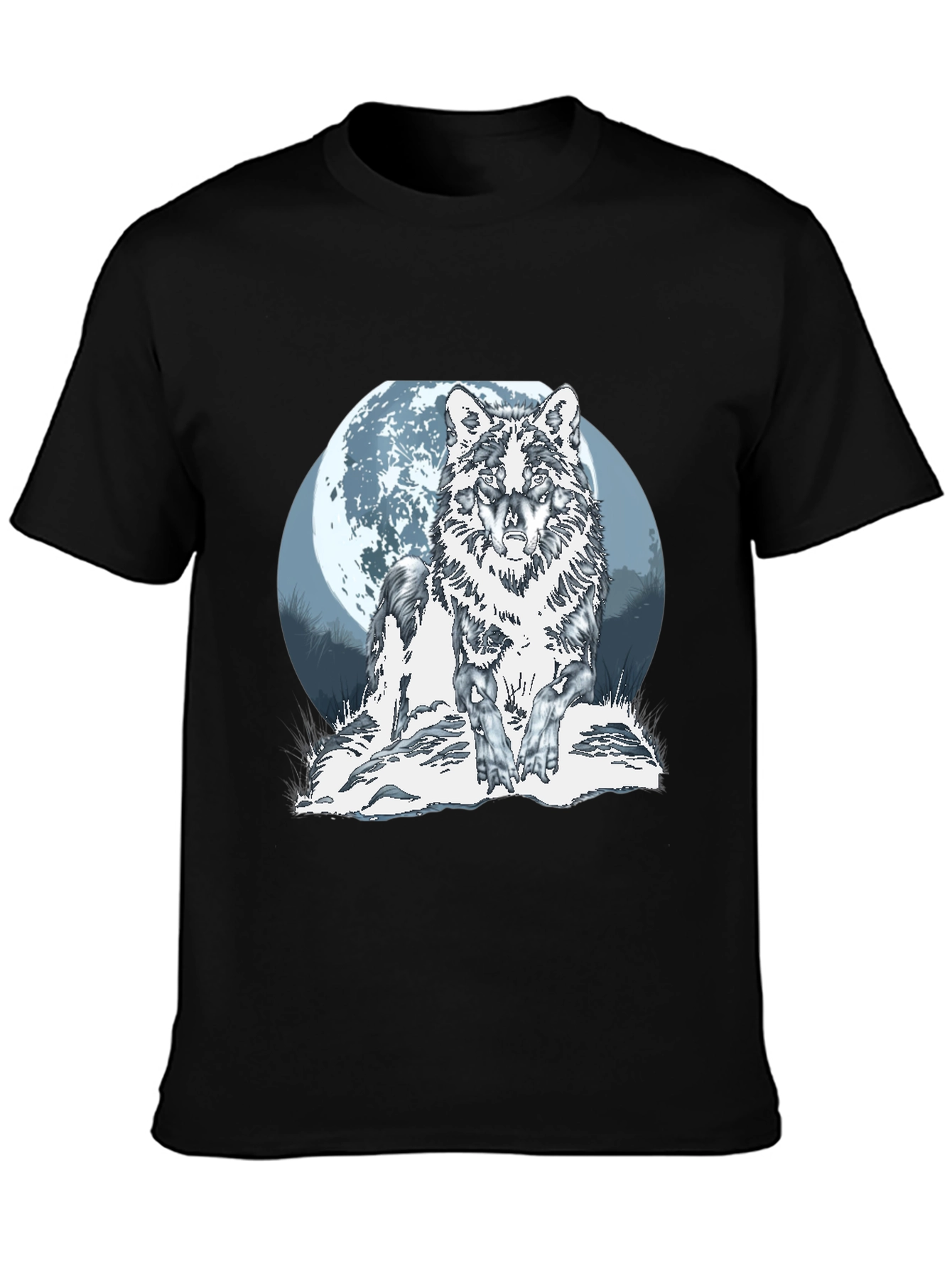 Black Wolf Moon Graphic Tee view 3