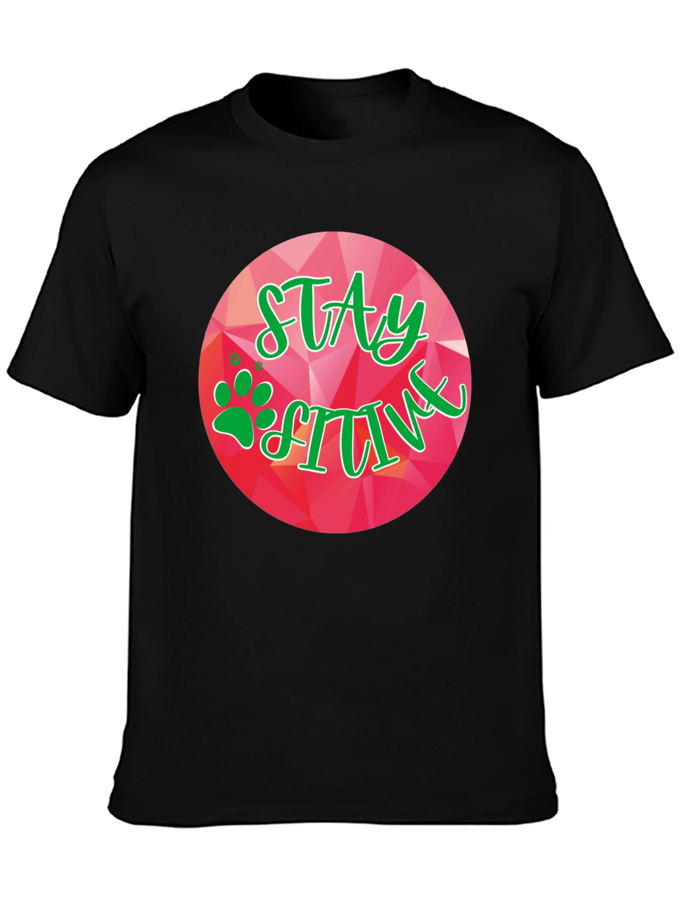 Black Stay Positive Graphic Tee view 3