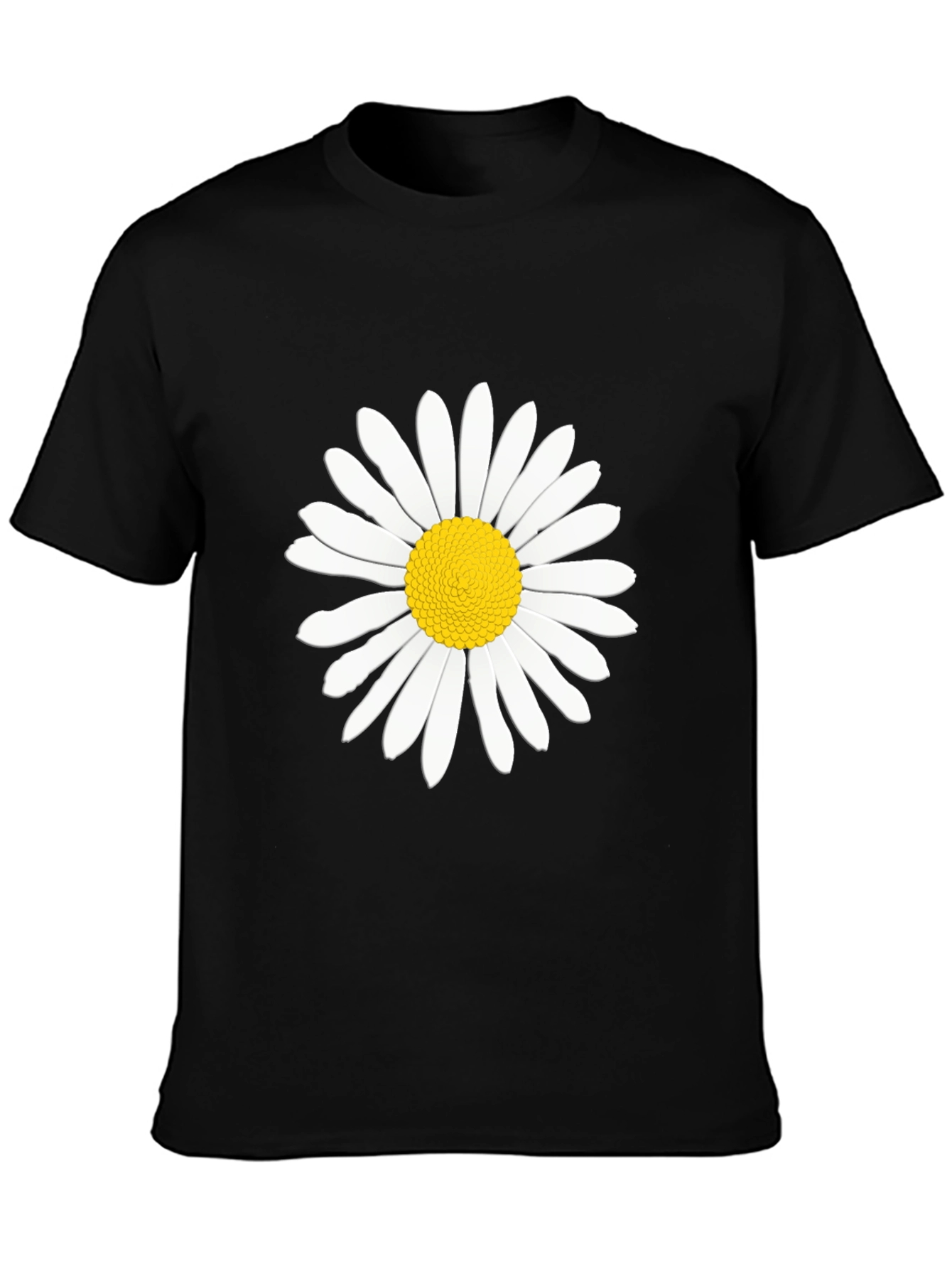 Black Black Daisy T-Shirt - Casual Men's Tee view 3