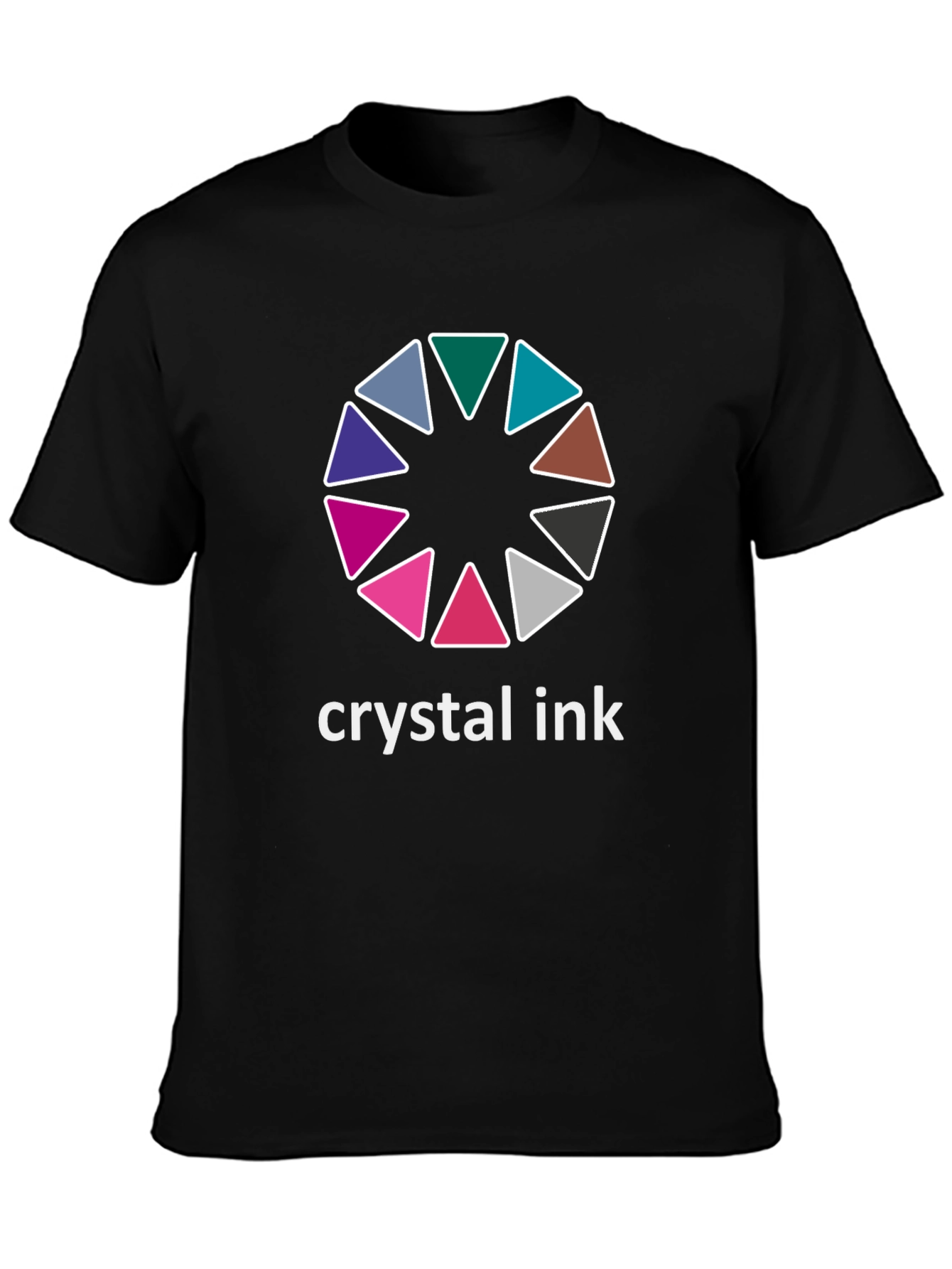 Black Crystal Ink Graphic Tee - Stylish Black Cotton T-Shirt view 3