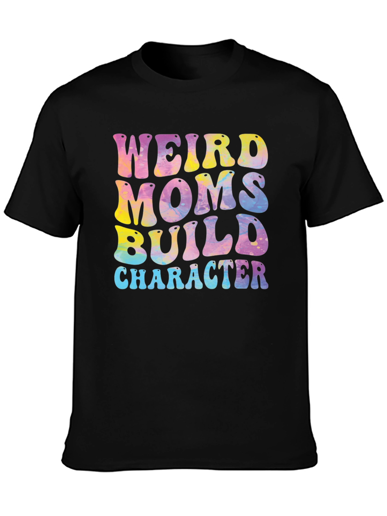 Black Weird Moms Build Character Graphic Tee view 3