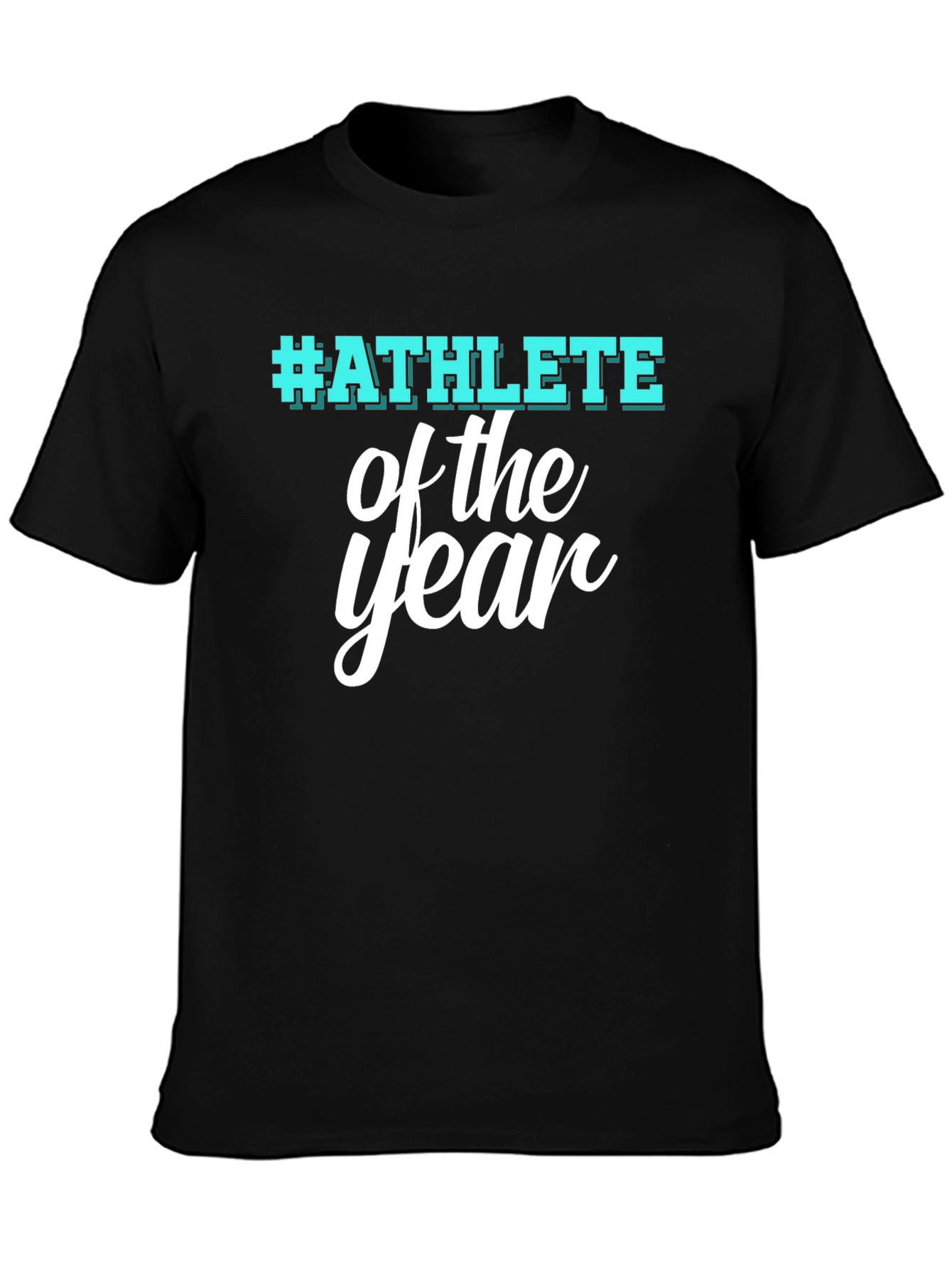 Black Athlete of the Year Black Graphic T-Shirt view 3
