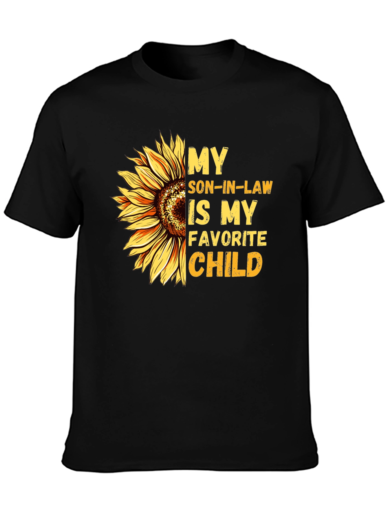 Black My Son-In-Law is My Favorite Child Sunflower Graphic Tee view 3