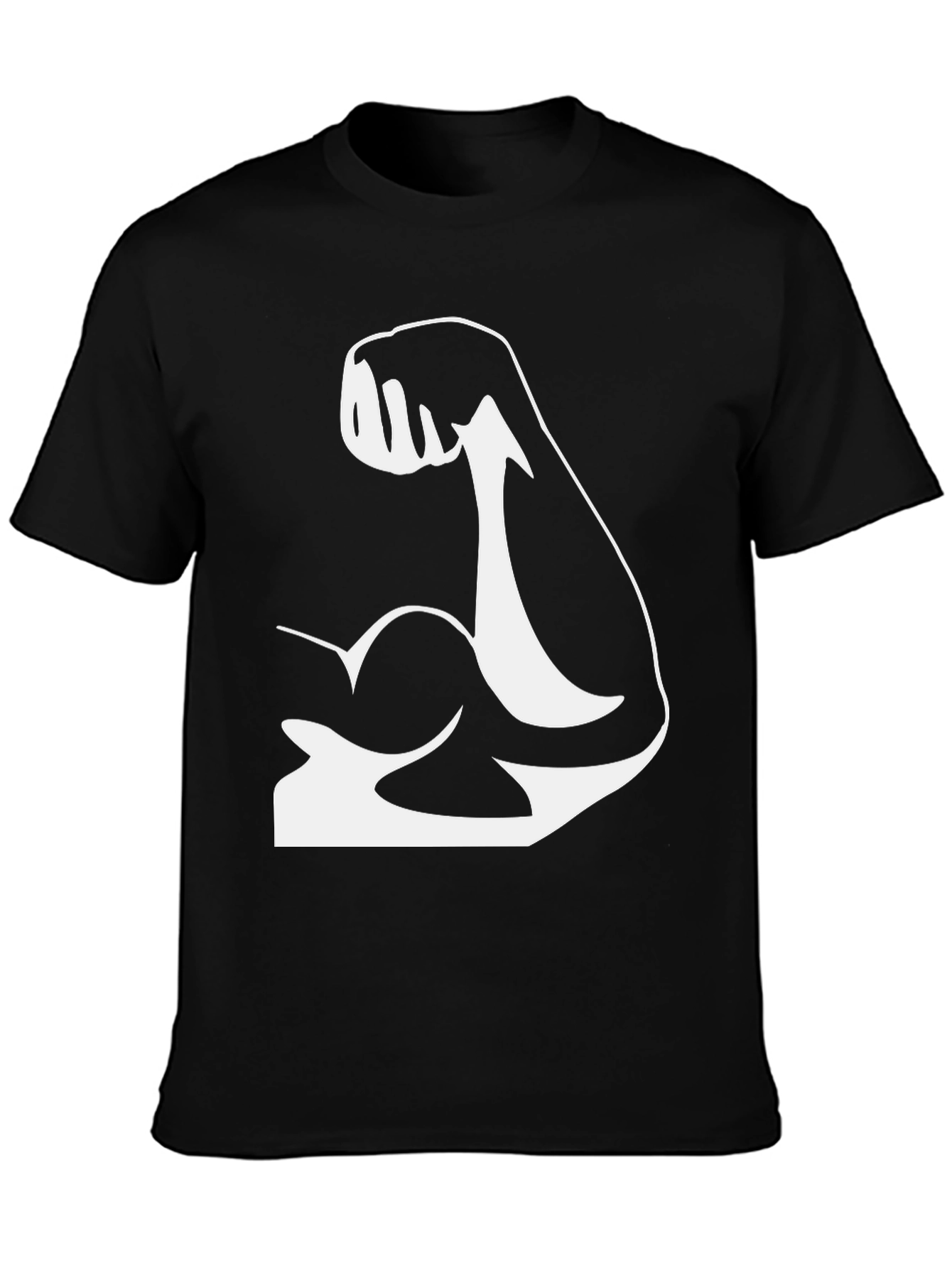 Black Muscle Man Black Tee view 3