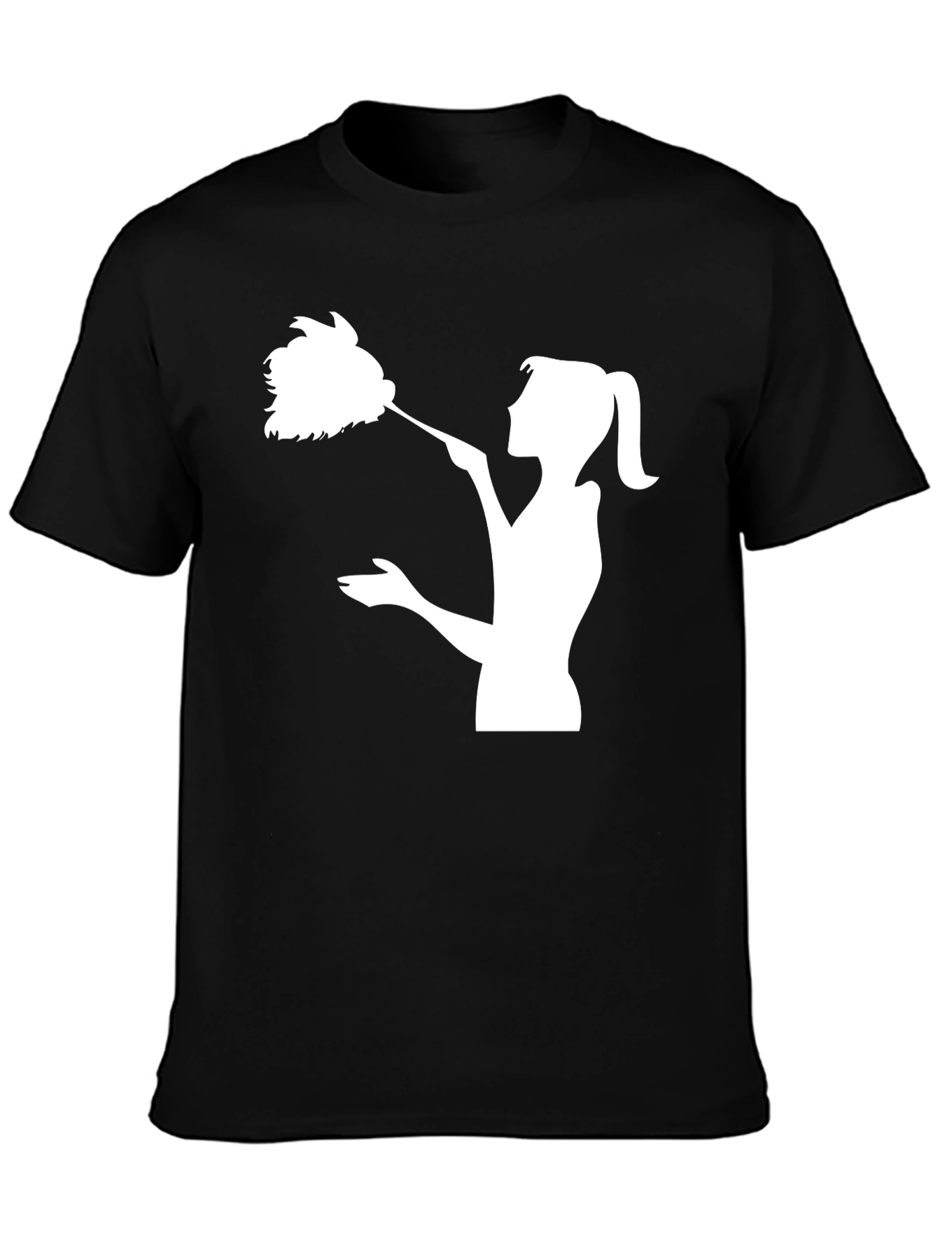Black Dust Maid T-Shirt - Novelty Cleaning Humor Tee view 3