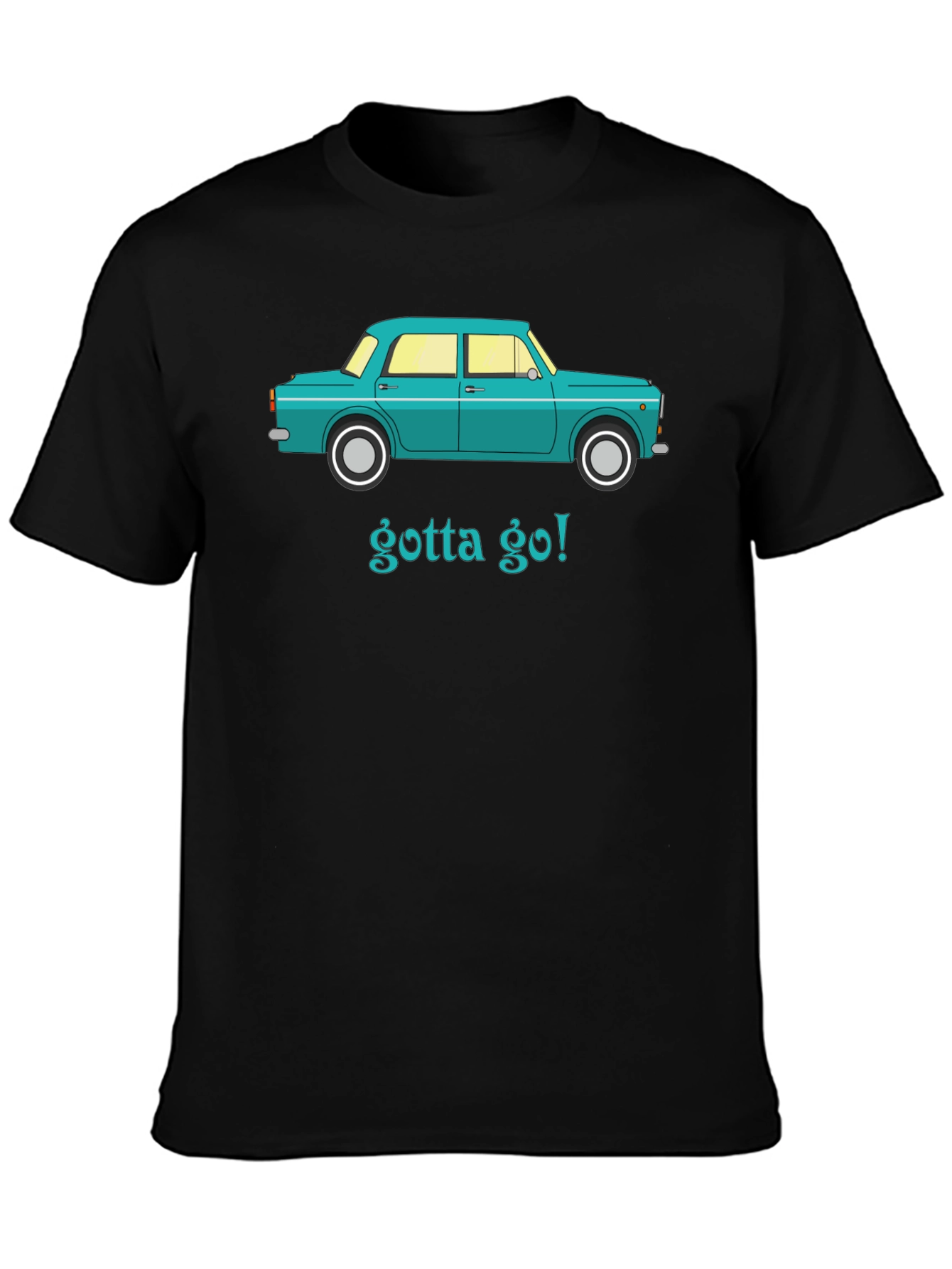 Black Gotta Go Retro Car T-Shirt view 3