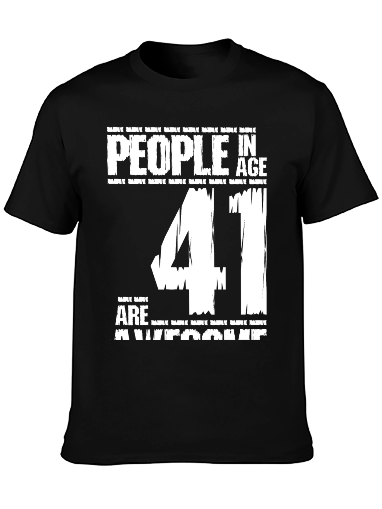 Black Awesome 41 Year Old Birthday T-Shirt view 3