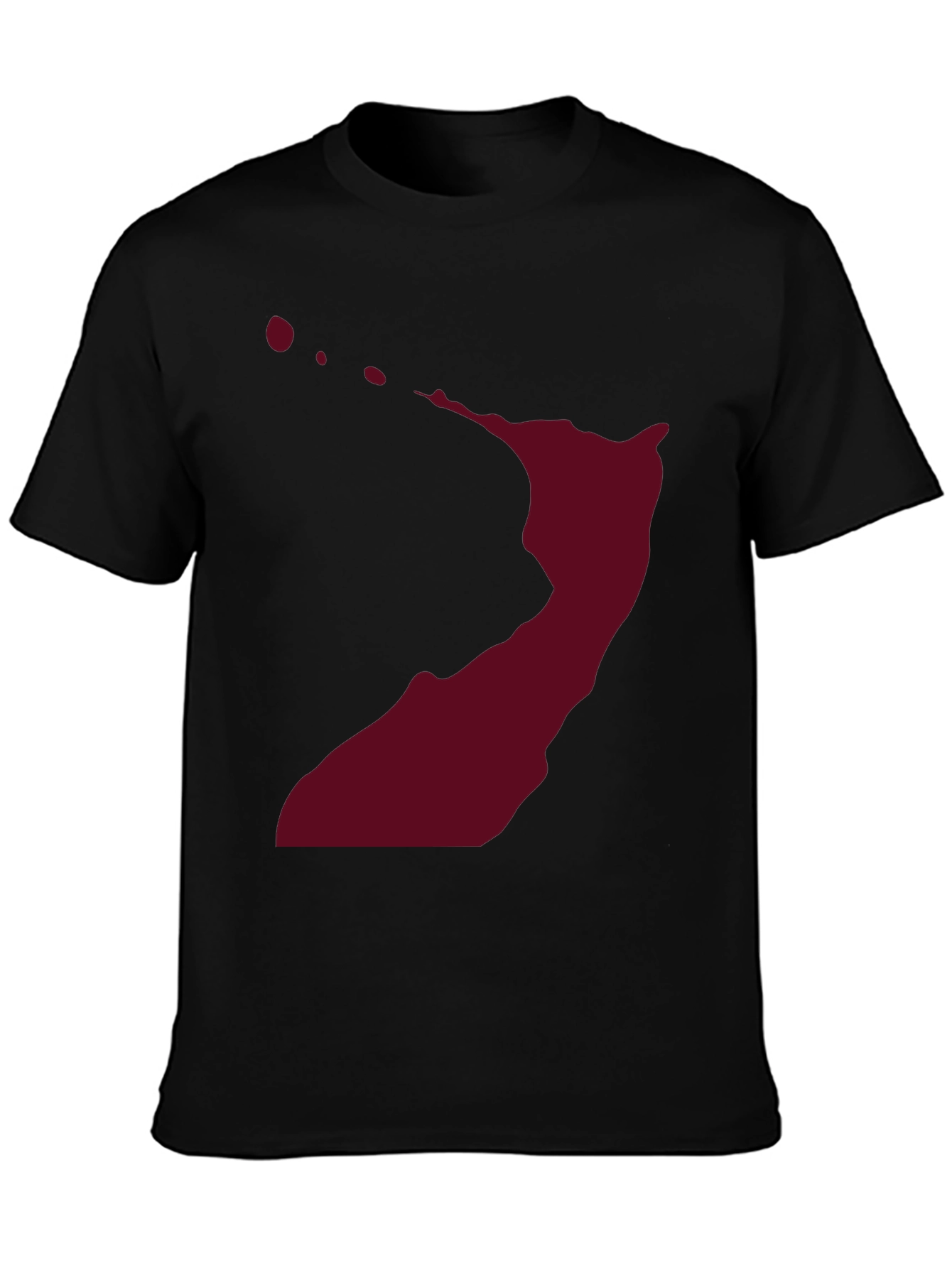 Black Abstract Splatter Graphic Black T-Shirt view 3