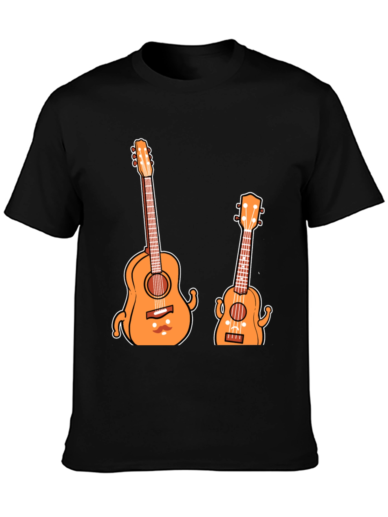 Black Funny Guitar T-Shirt - Musical Instrument Tee view 3