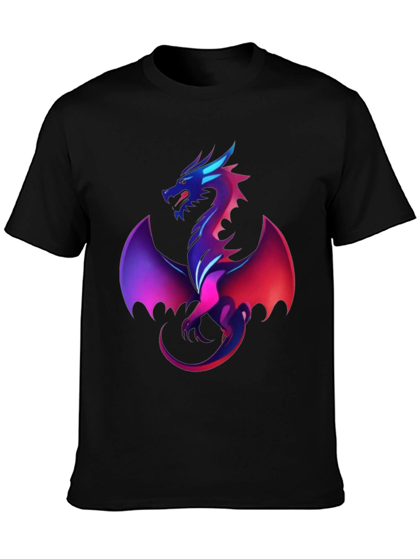 Black Dragon Graphic Tee - Men's Black T-Shirt view 3