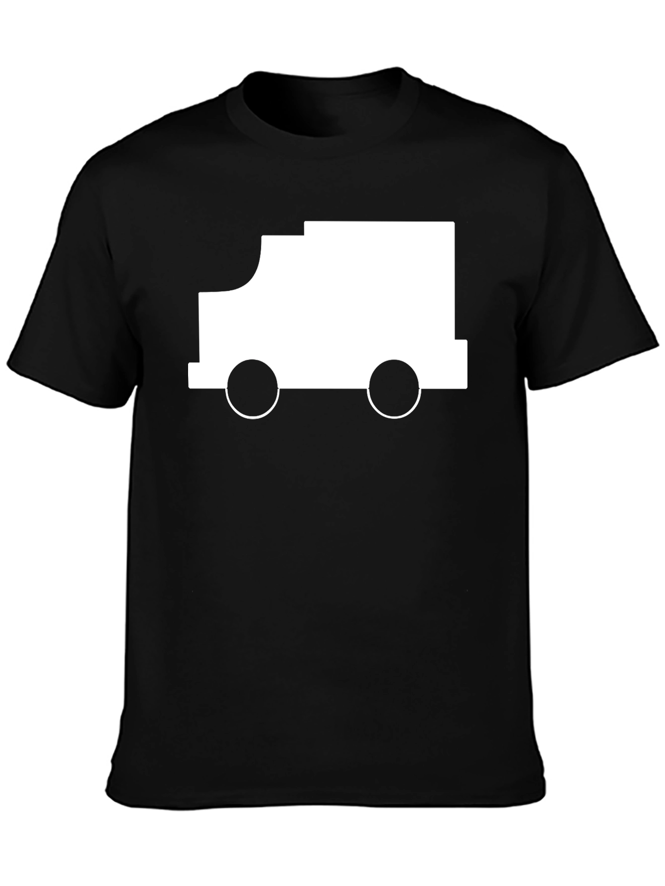 Black Truck Graphic Tee - Modern Black T-Shirt view 3