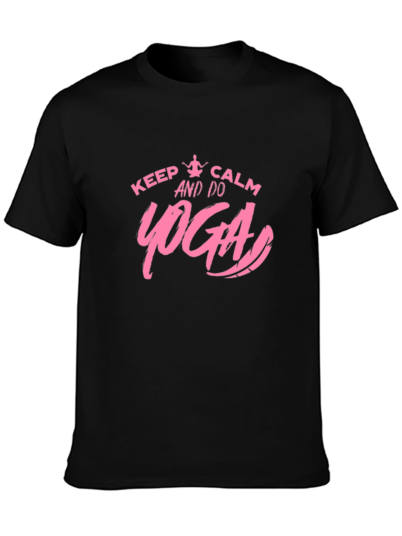Black Keep Calm and Do Yoga T-Shirt view 3