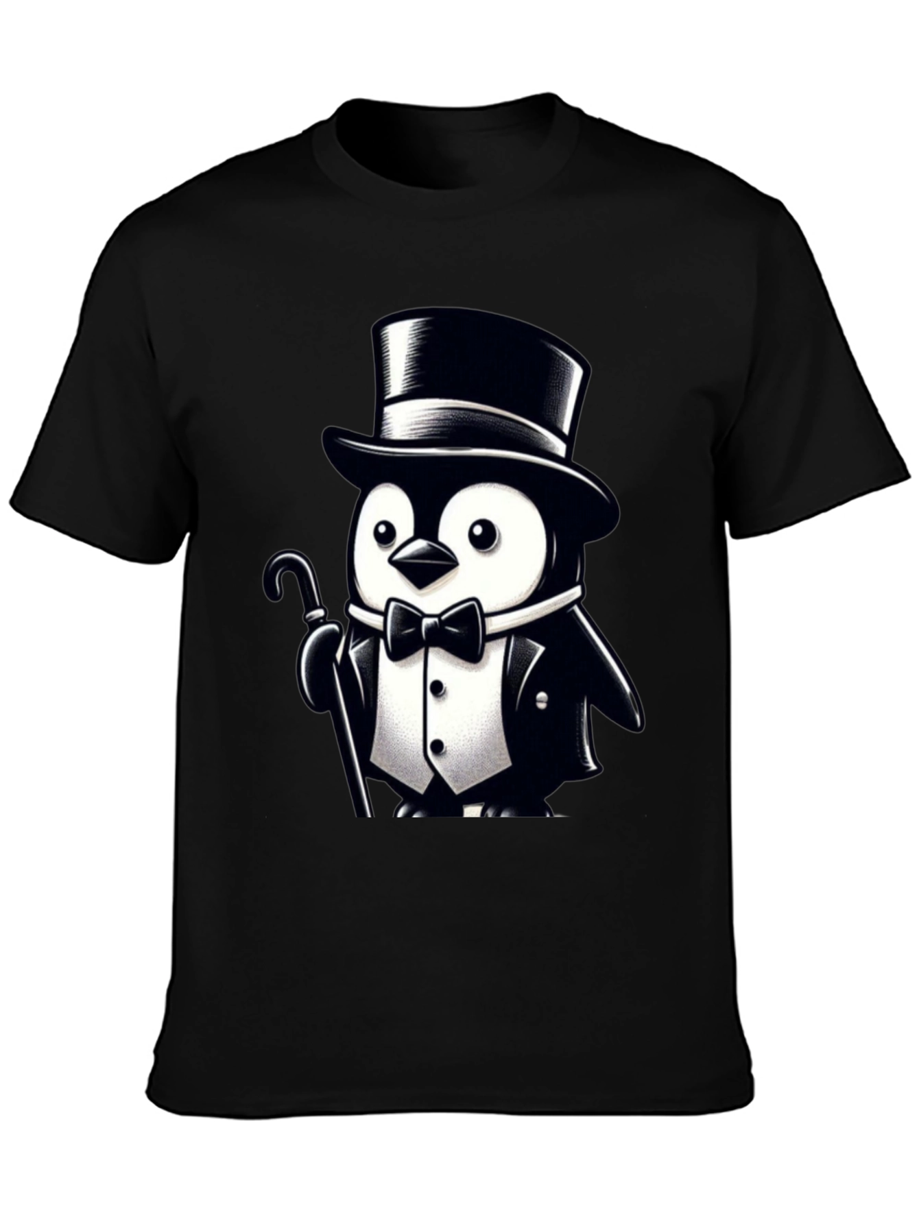Black Penguin Tuxedo Graphic Tee - Classy Cool view 3