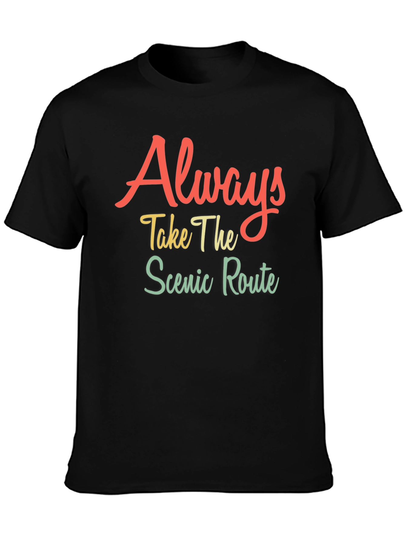Black Scenic Route Graphic Tee - Adventure T-Shirt view 3