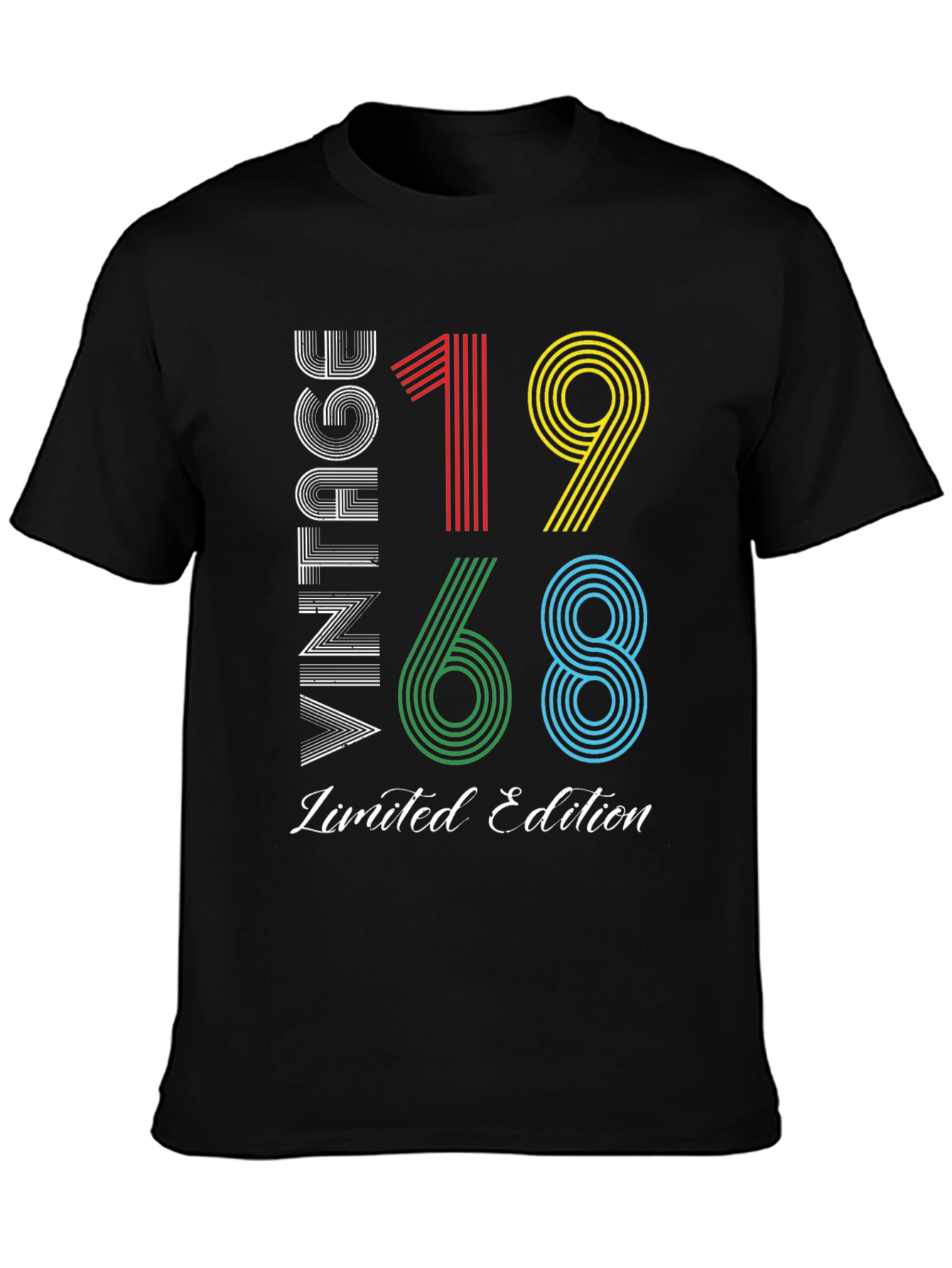 Black Vintage 1968 Limited Edition Graphic T-Shirt view 3