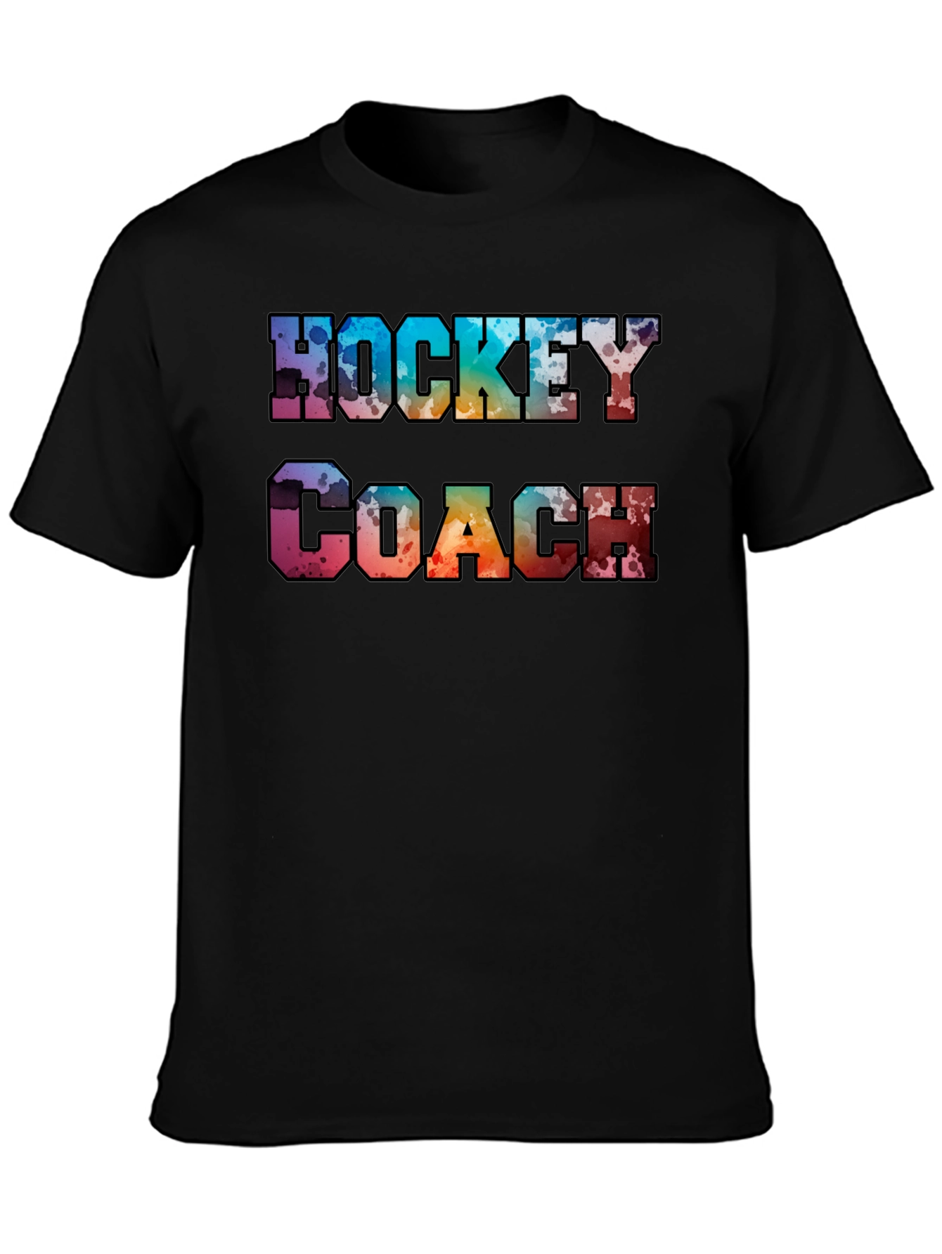 Black Hockey Coach Graphic Tee view 3