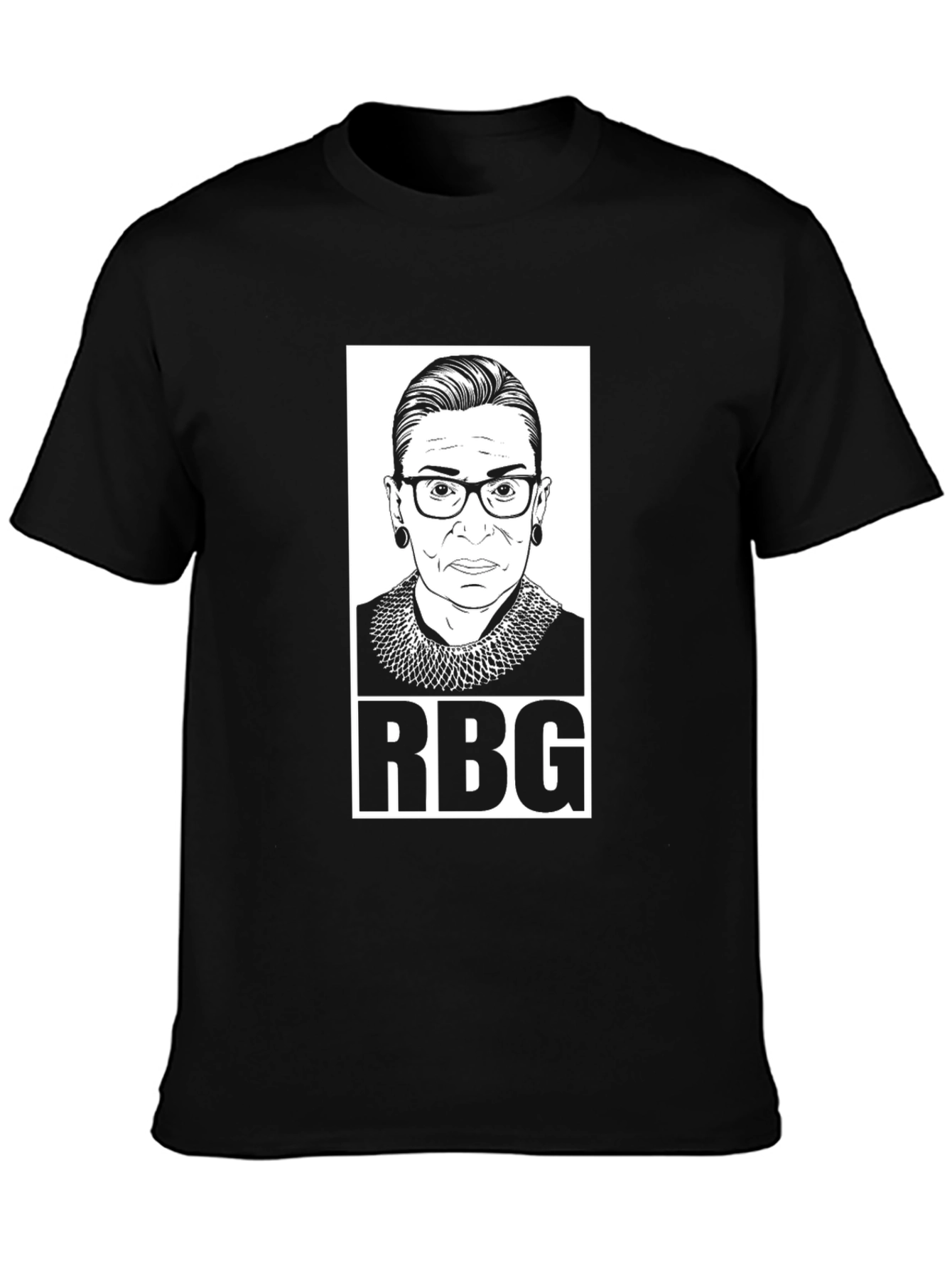 Black RBG Graphic Tee - Black Unisex T-Shirt view 3