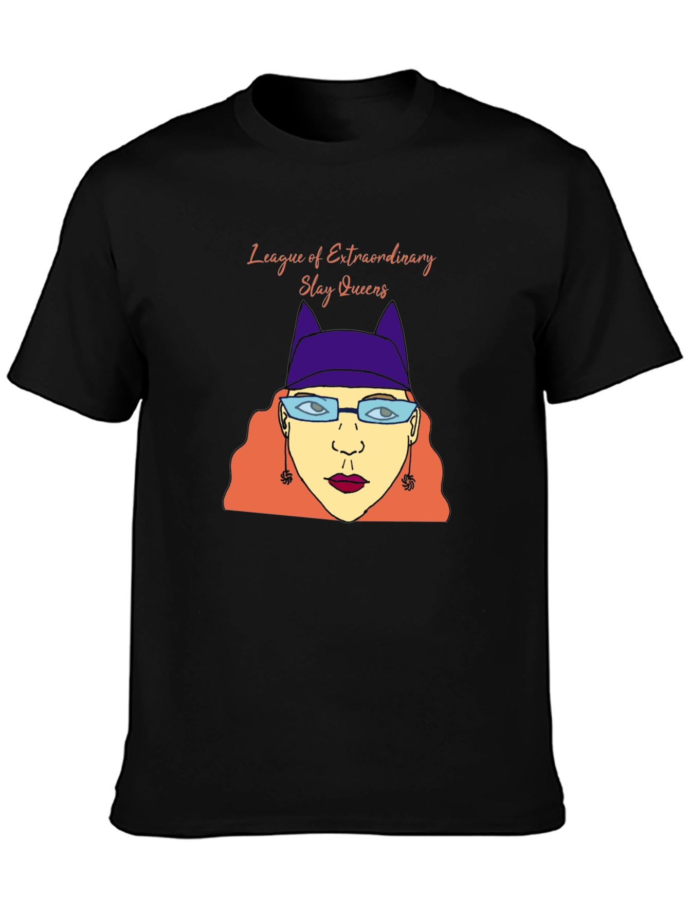 Black League of Extraordinary Slay Queens T-Shirt view 3