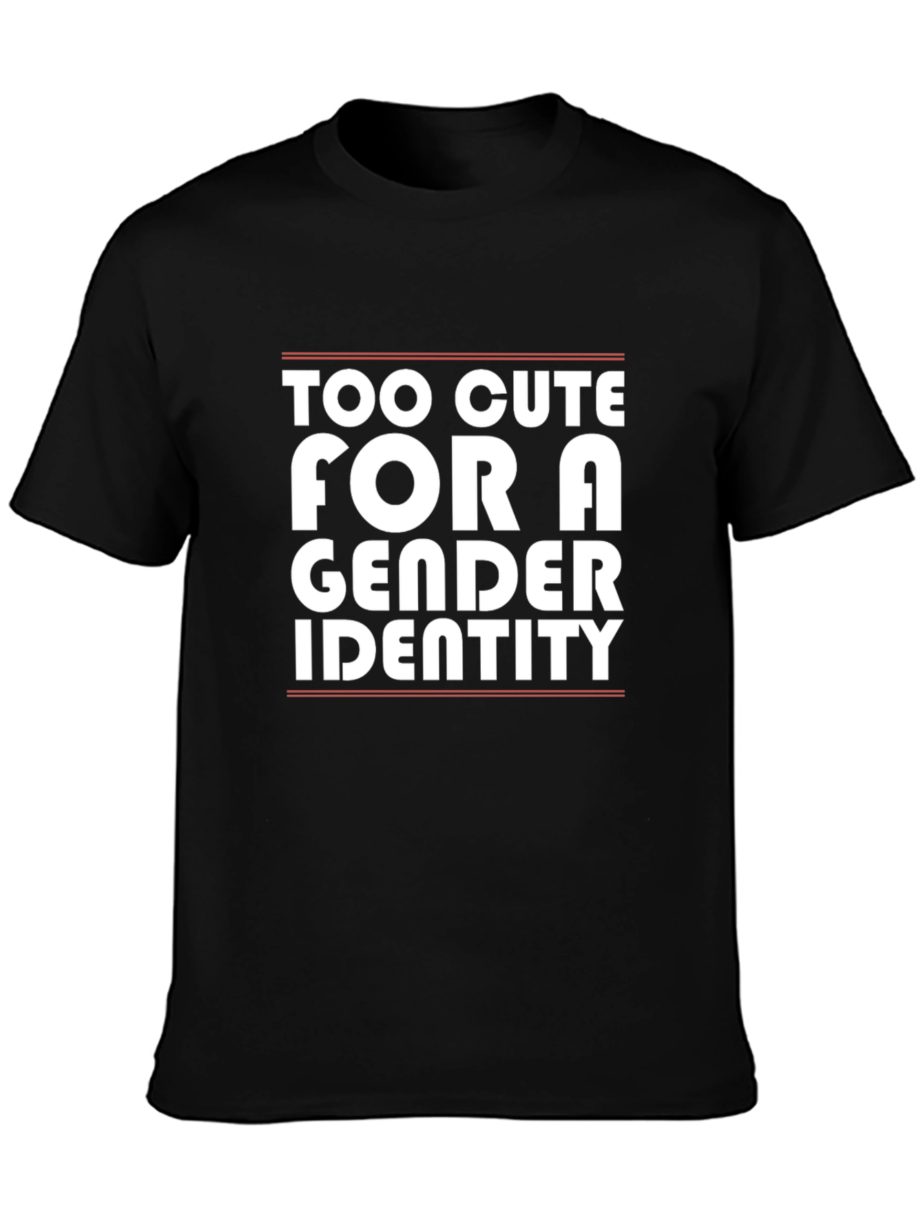 Black Too Cute For a Gender Identity T-Shirt view 3