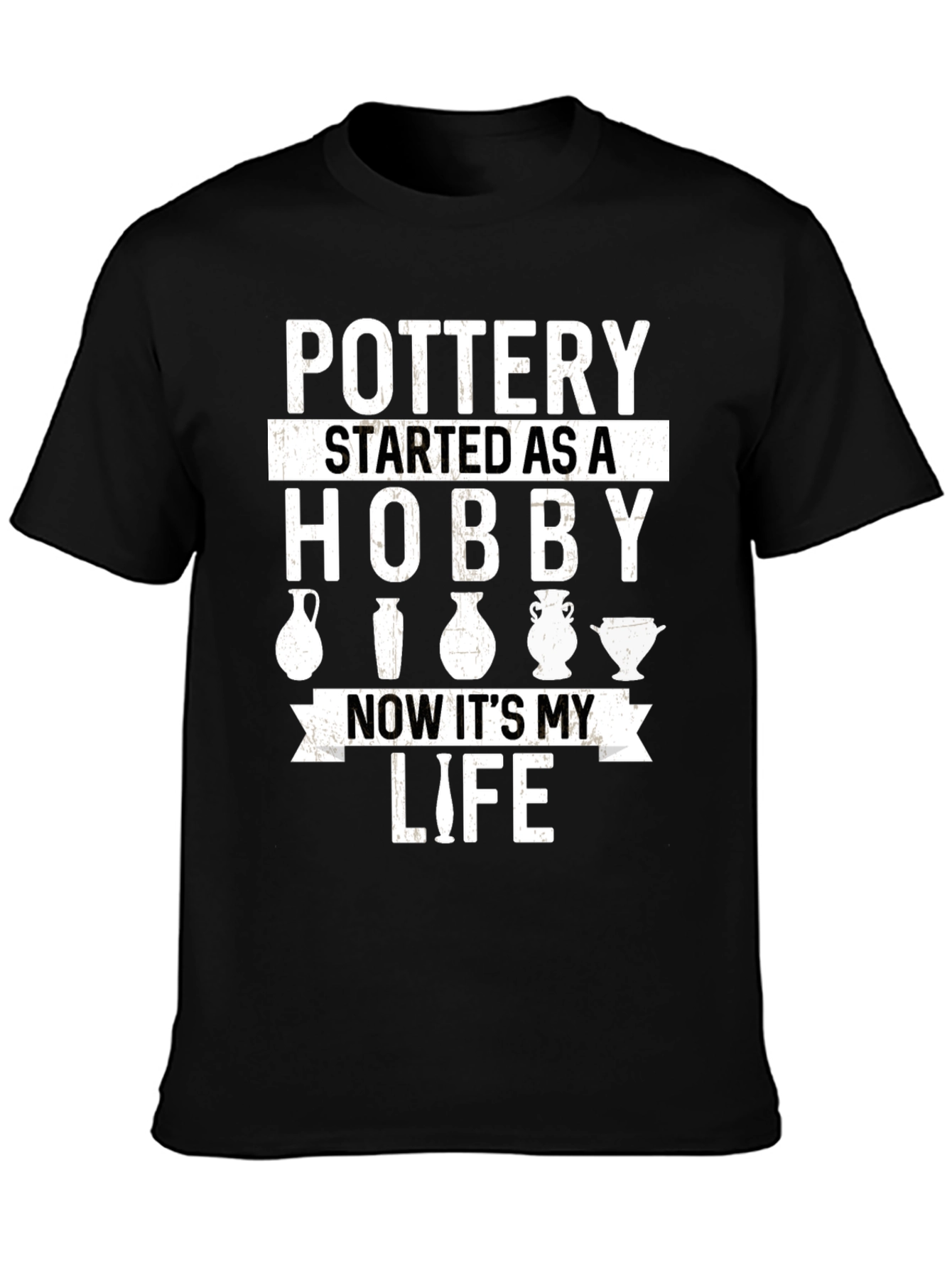 Black Pottery Hobby Life Graphic Tee view 3