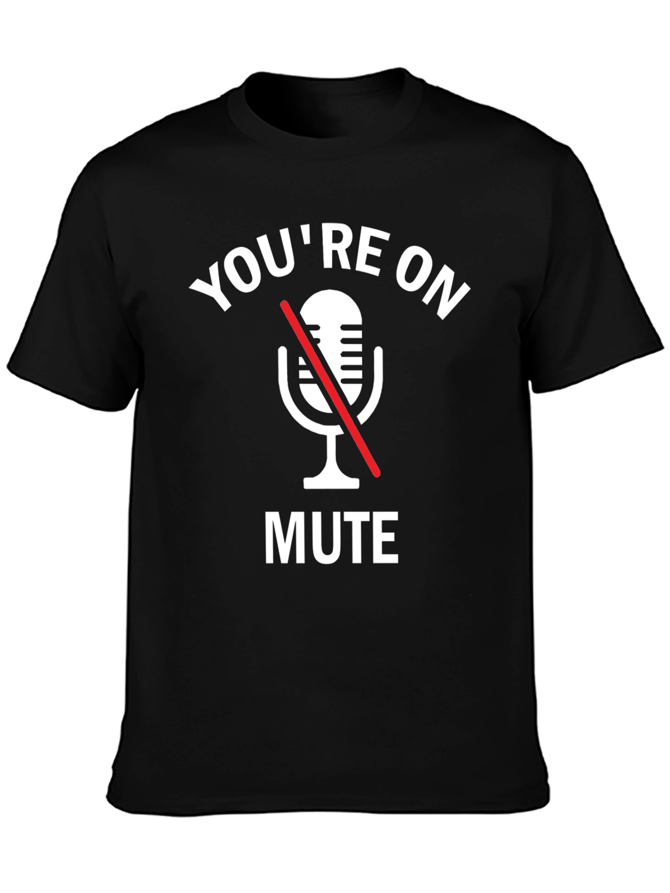 Black You're on Mute Black Graphic Tee view 3