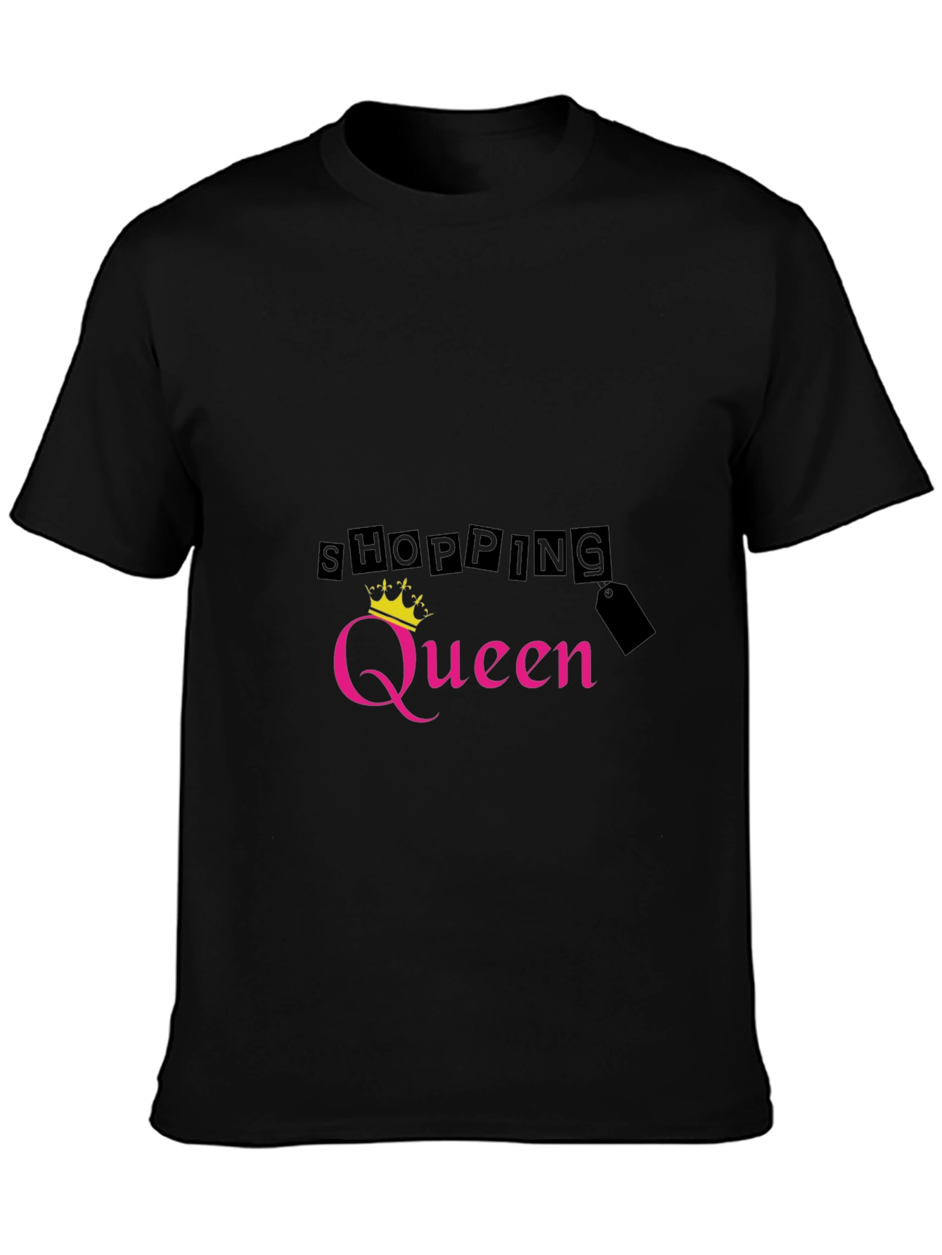 Black Shopping Queen Black T-Shirt view 3