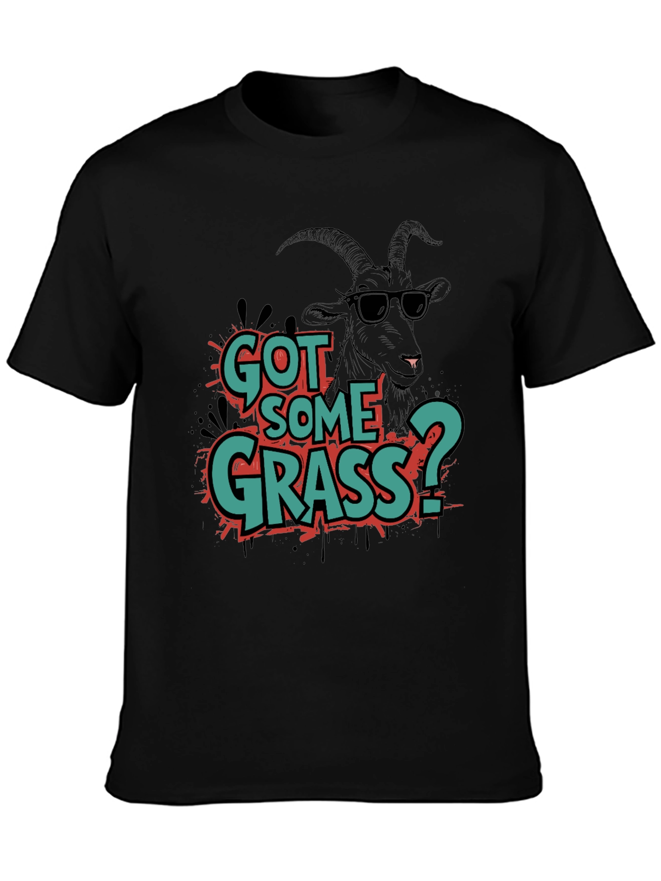 Black Got Some Grass? Graphic Tee view 3