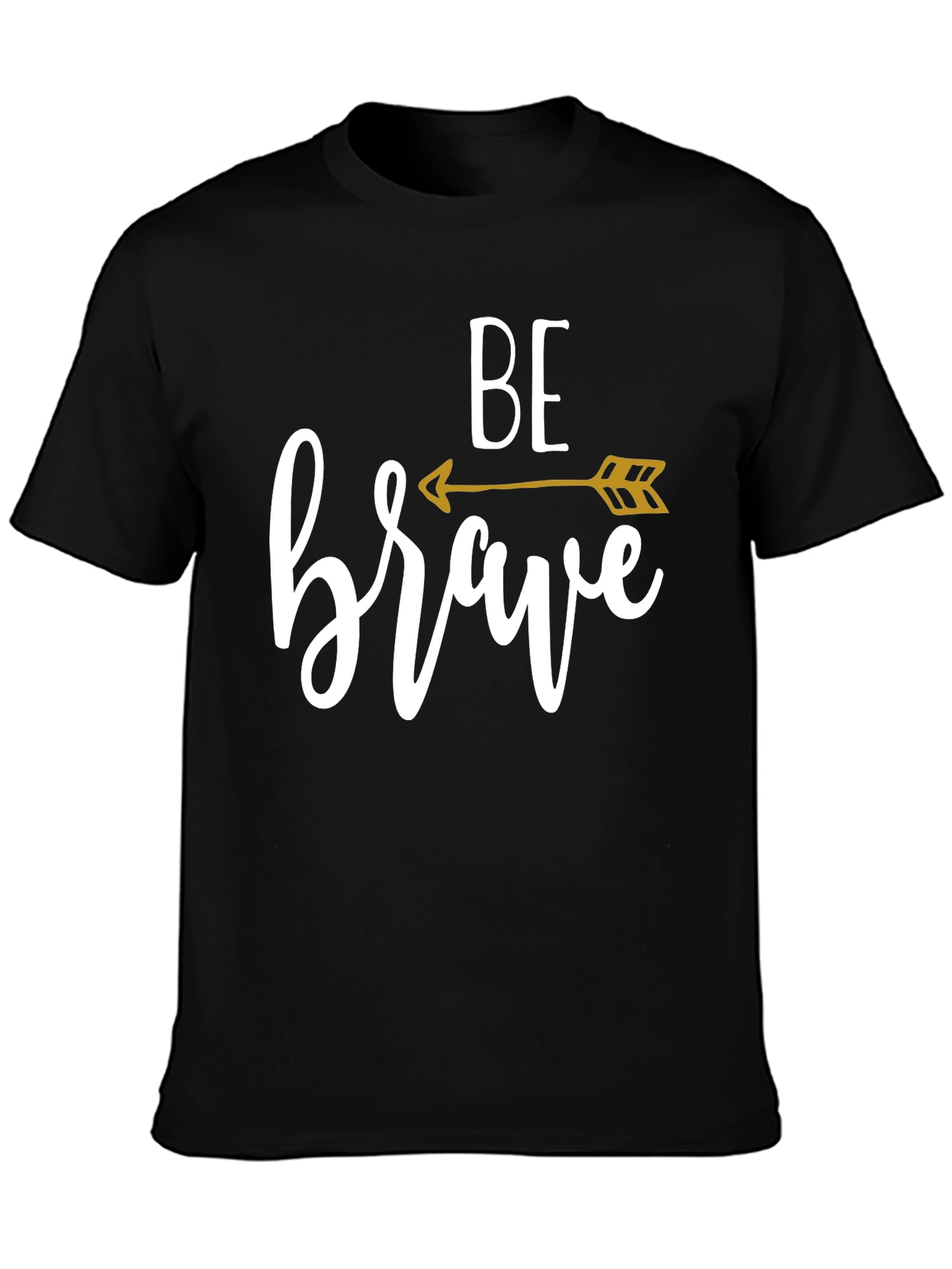 Black Be Brave Arrow Graphic Tee - Black T-Shirt view 3