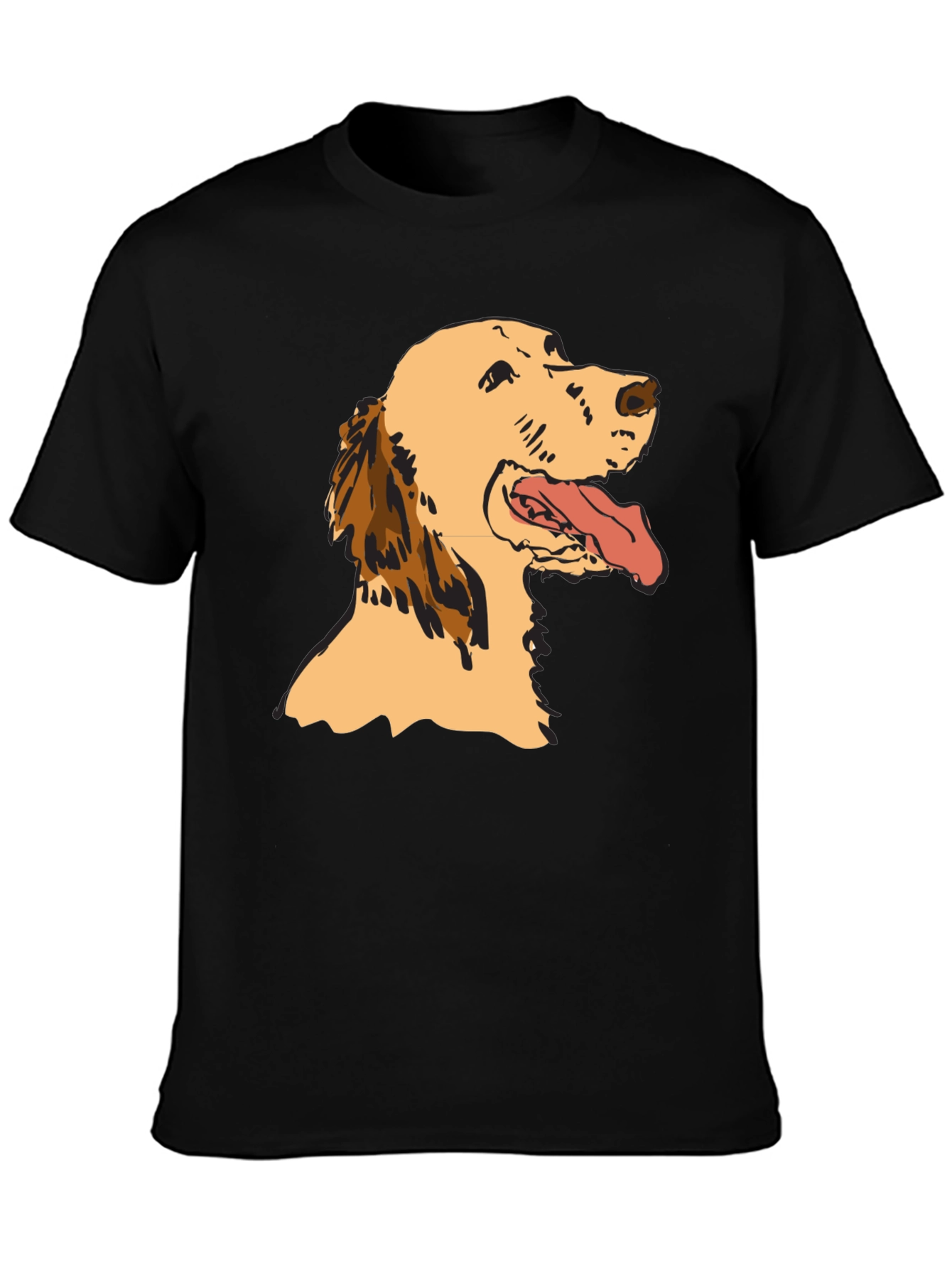 Black Dog Graphic Tee - Black Cotton T-Shirt view 3
