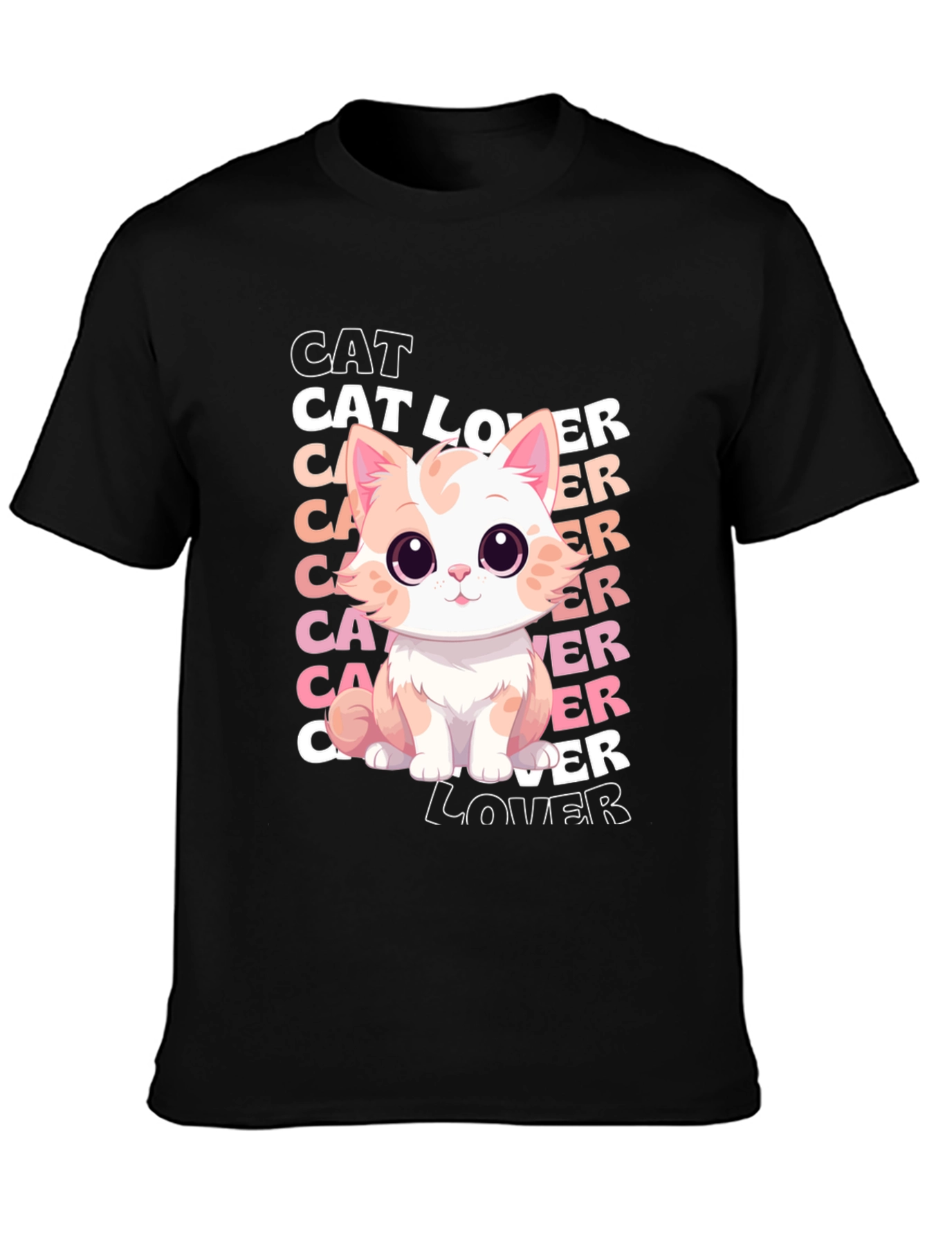 Black Cat Lover T-Shirt Cute Kitty Graphic Tee view 3