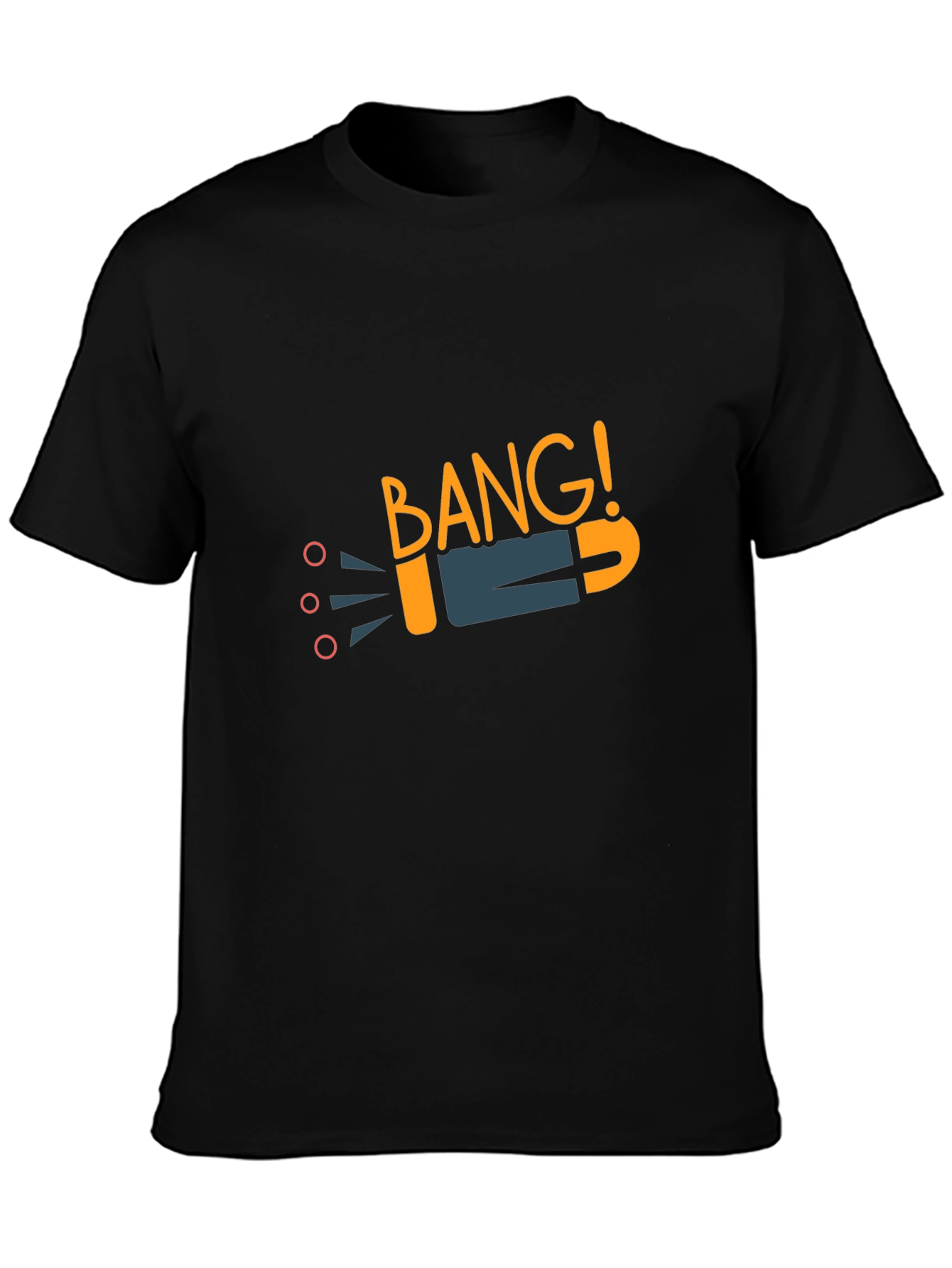 Black Bang! Graphic Tee - Black Cotton T-Shirt view 3