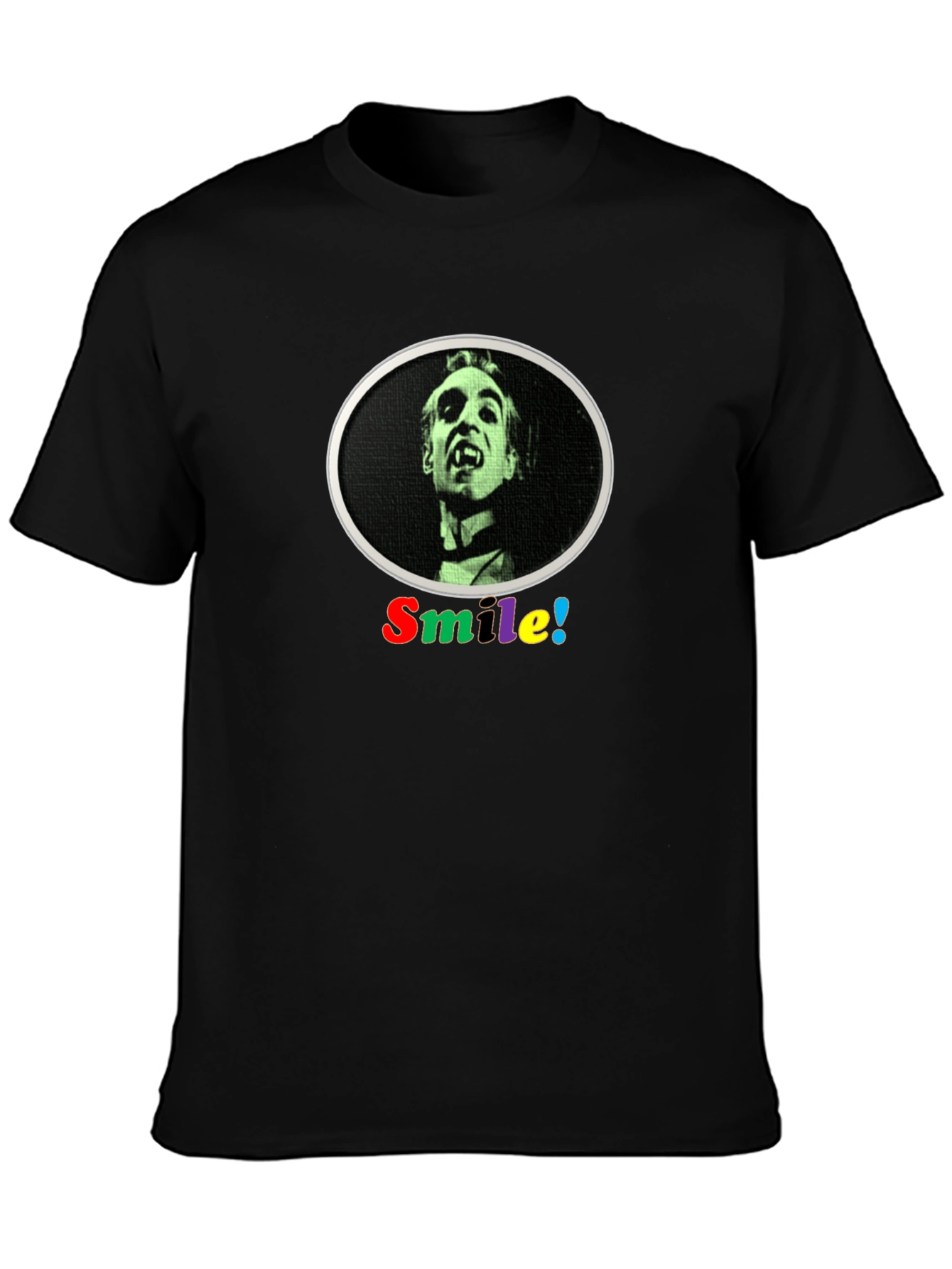 Black Smile Vampire Tee - Unisex Graphic T-Shirt view 3