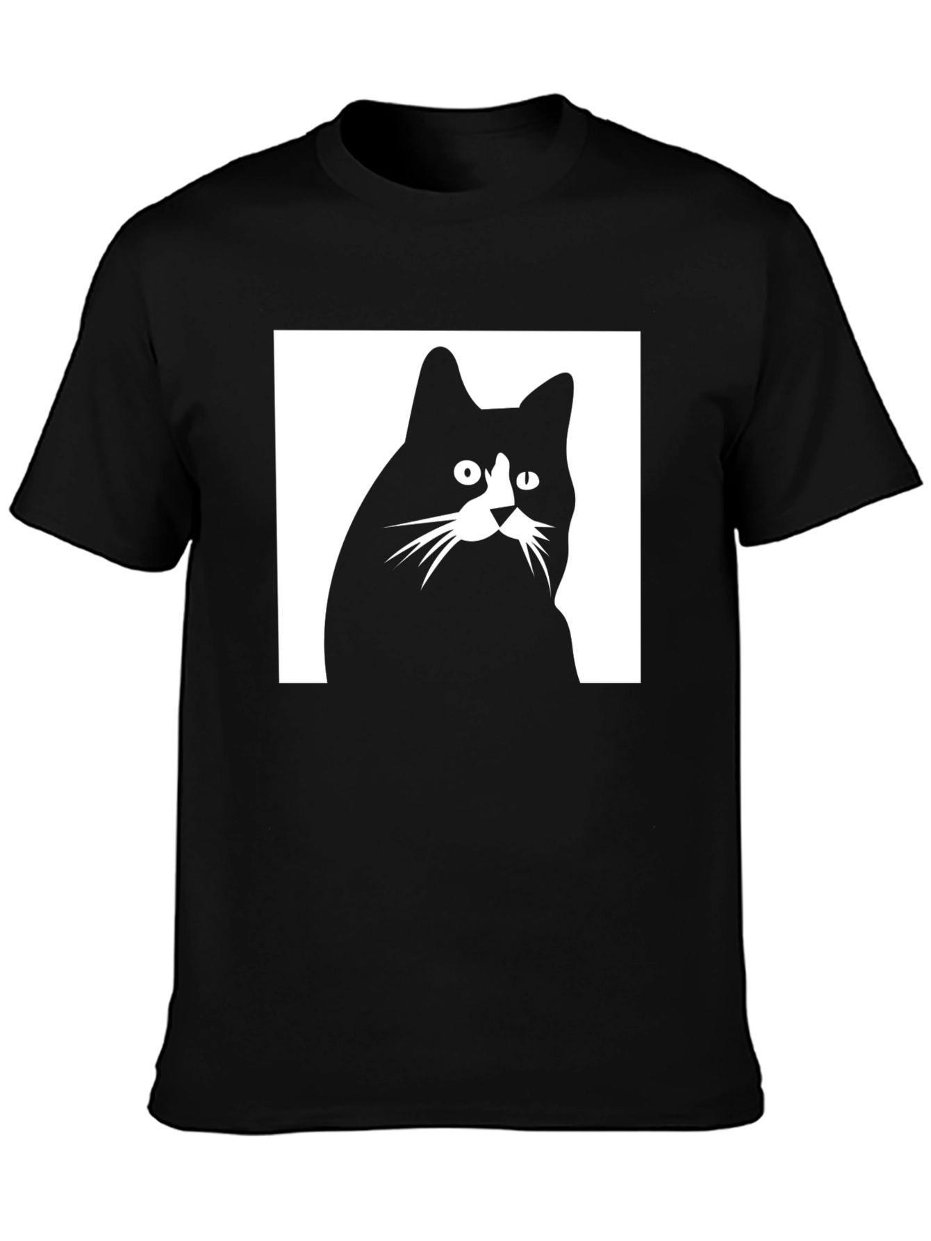 Black Black Cat Graphic T-Shirt - Unisex view 3