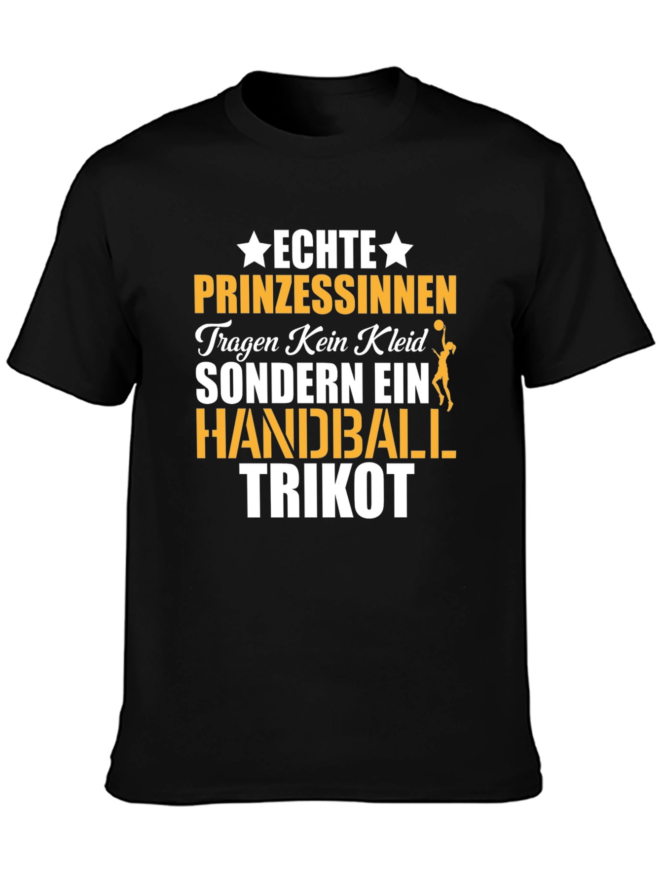 Black Handball Princess T-Shirt - Funny German Slogan Tee view 3